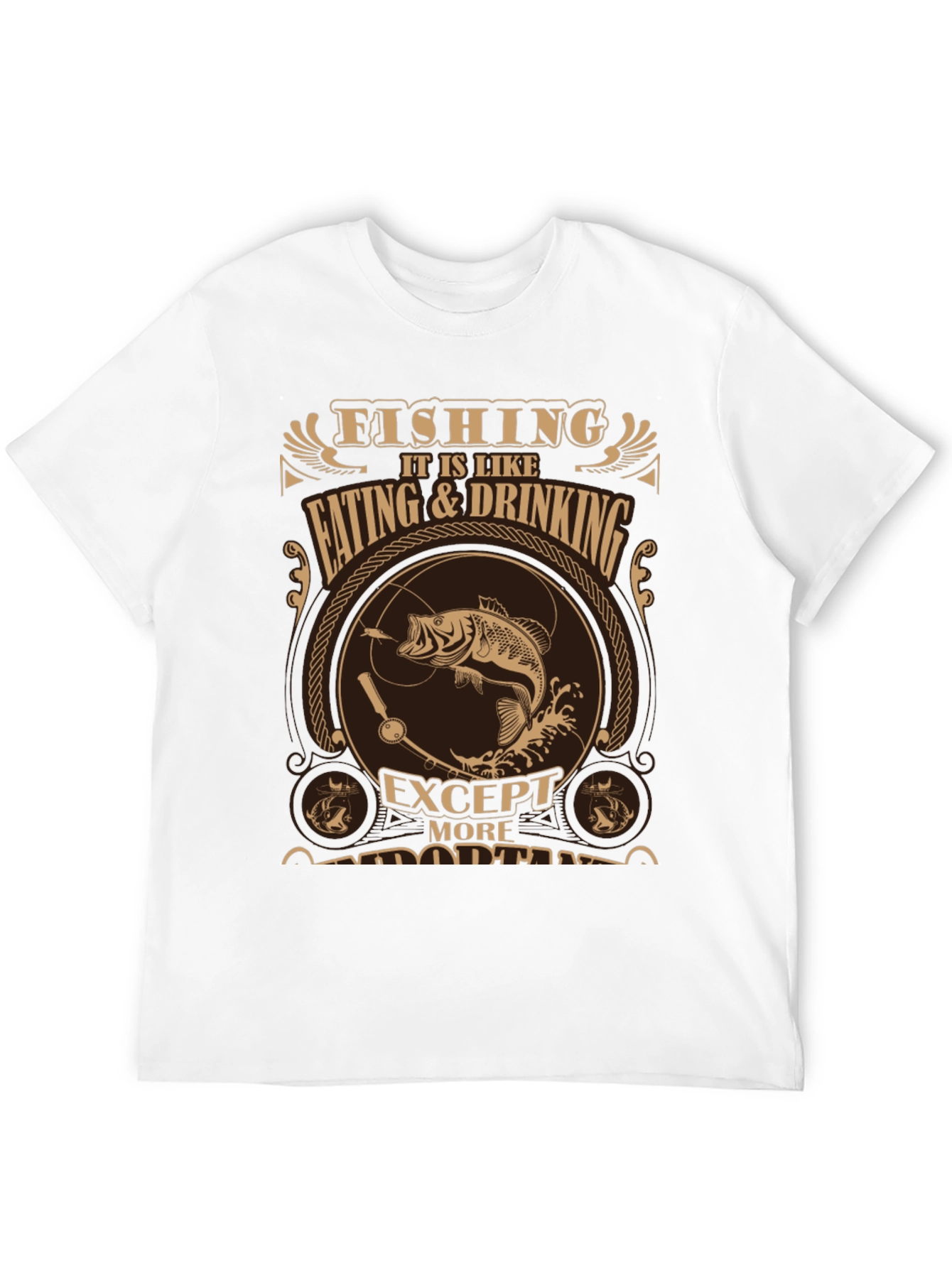 Black Fishing is Like Eating & Drinking T-Shirt view 12