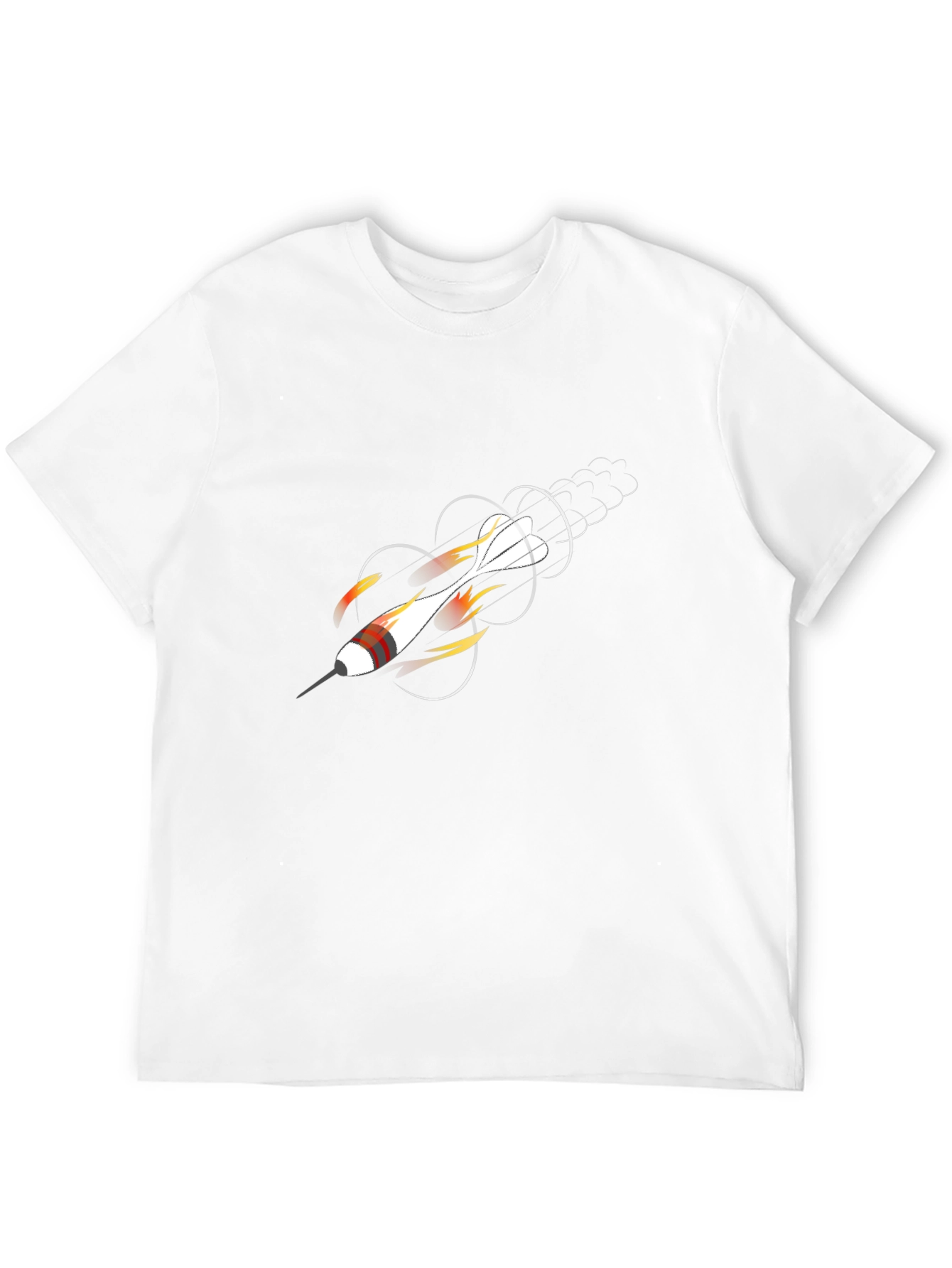 Black Flying Dart Graphic Tee - Black Cotton T-Shirt view 12