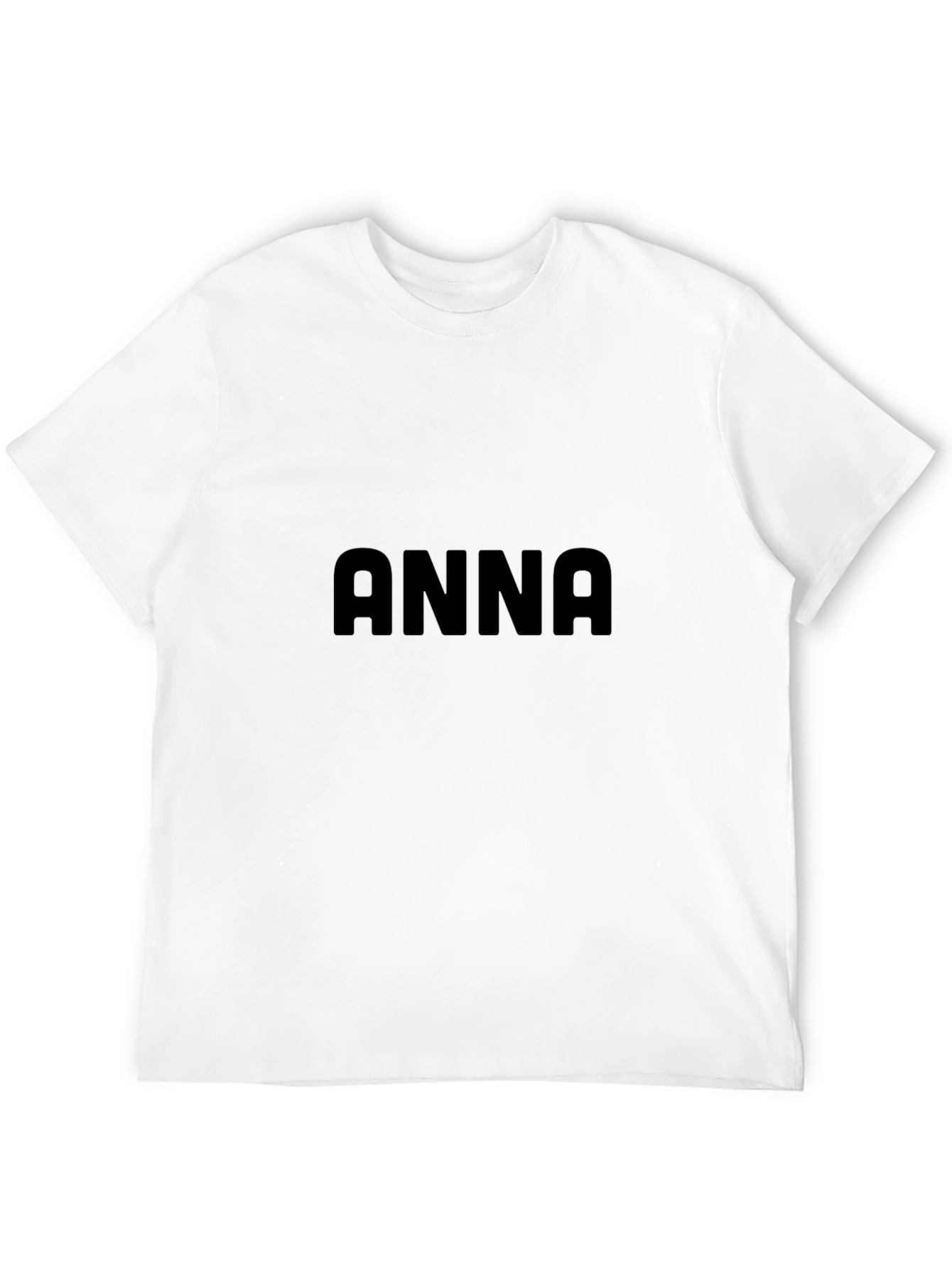 Black Custom "ANNA" Black T-Shirt - Personalized Name Tee view 12
