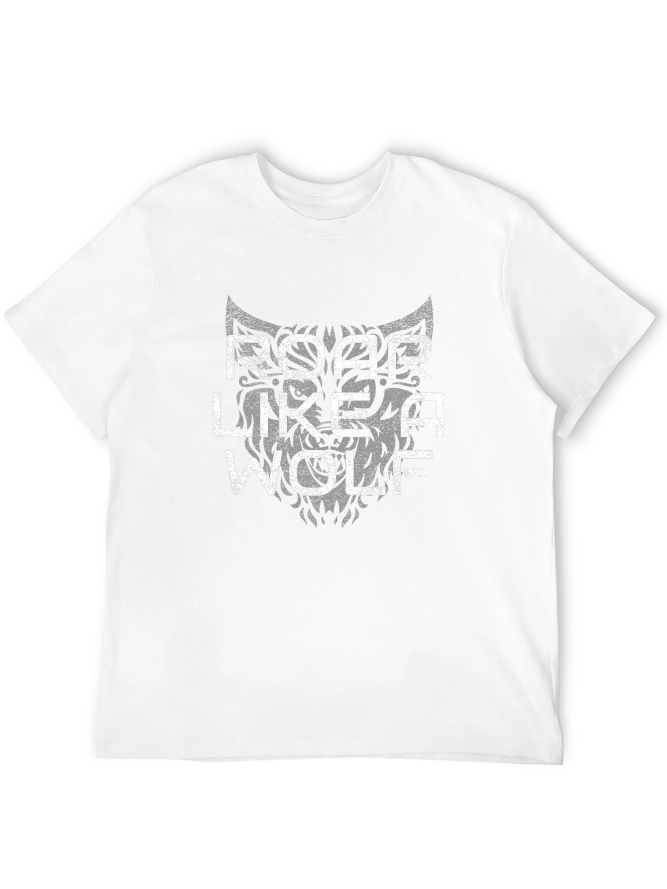 Black Roar Like A Wolf Graphic Tee - Black view 12