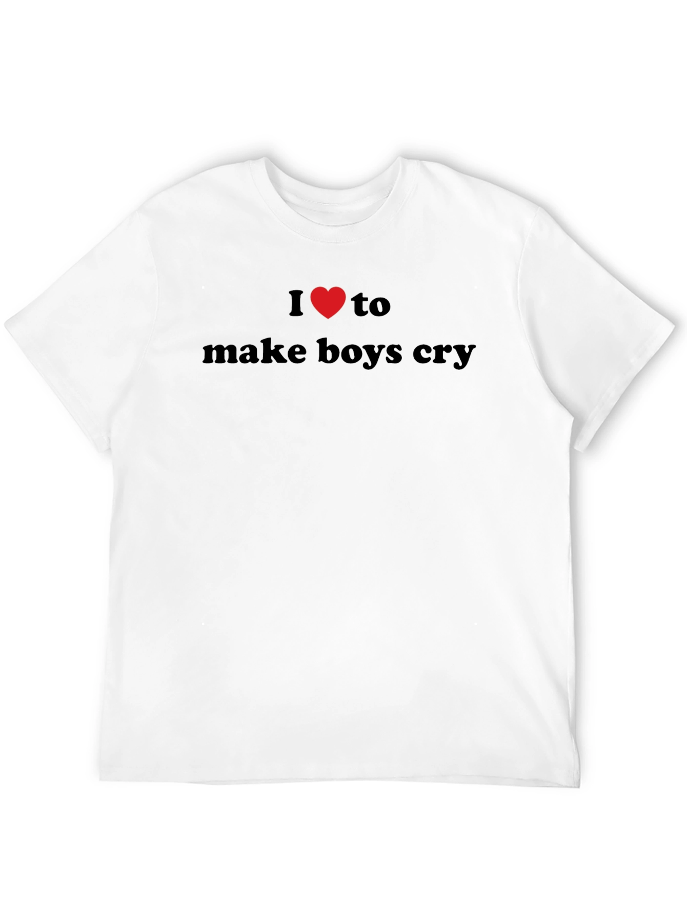 Black I Heart to Make Boys Cry Black T-Shirt view 12