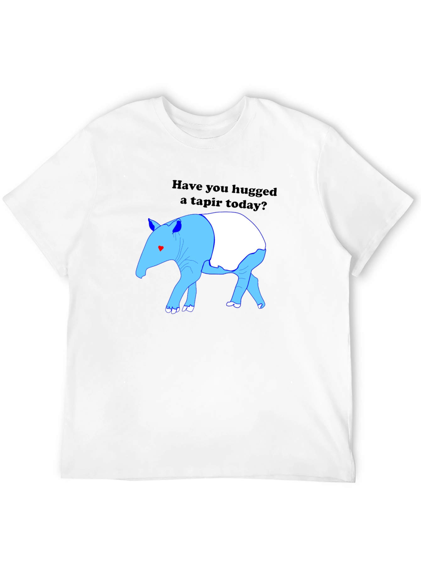 Black Hug a Tapir Today T-Shirt view 12