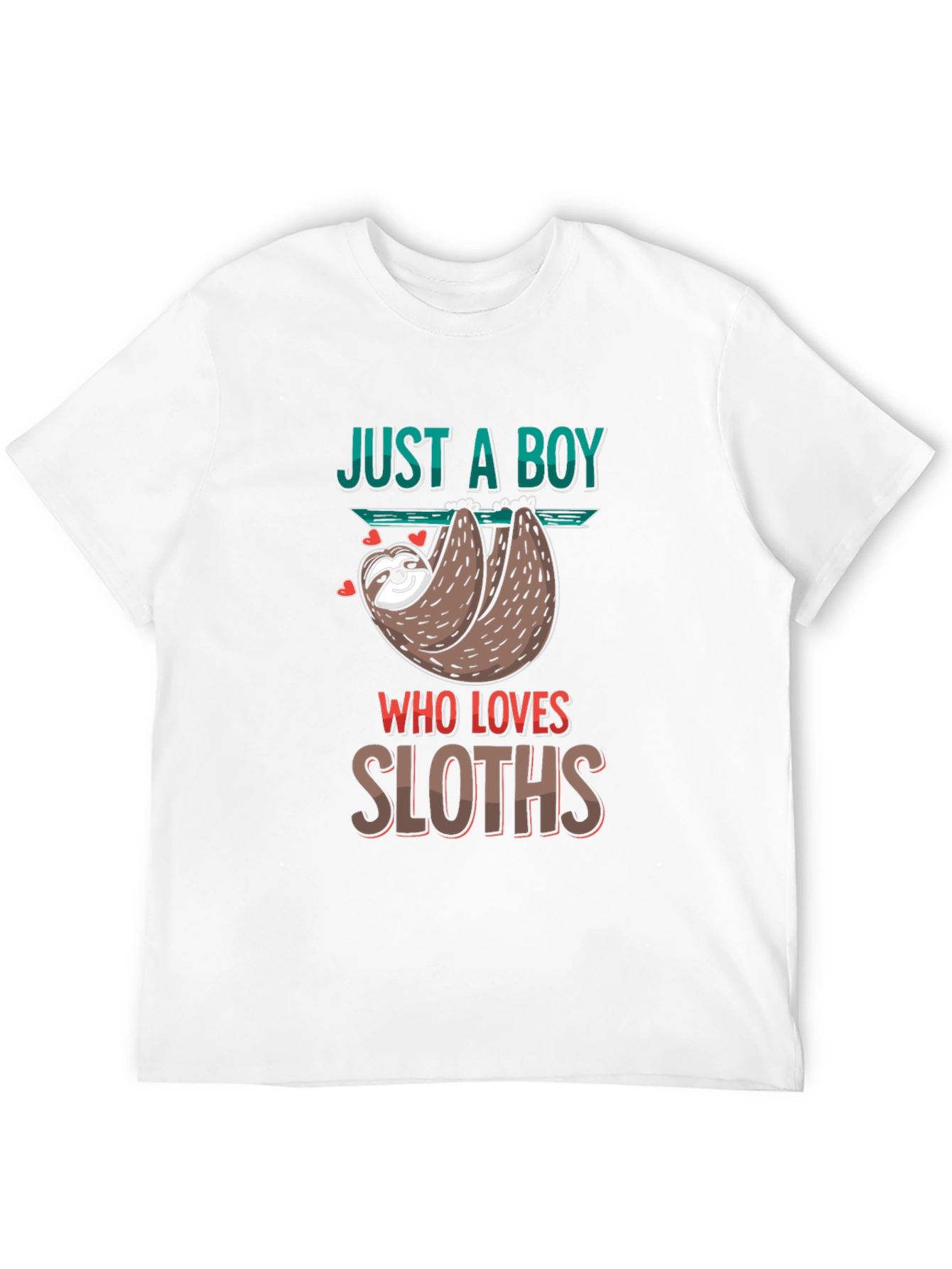 Black Just A Boy Who Loves Sloths T-Shirt view 12