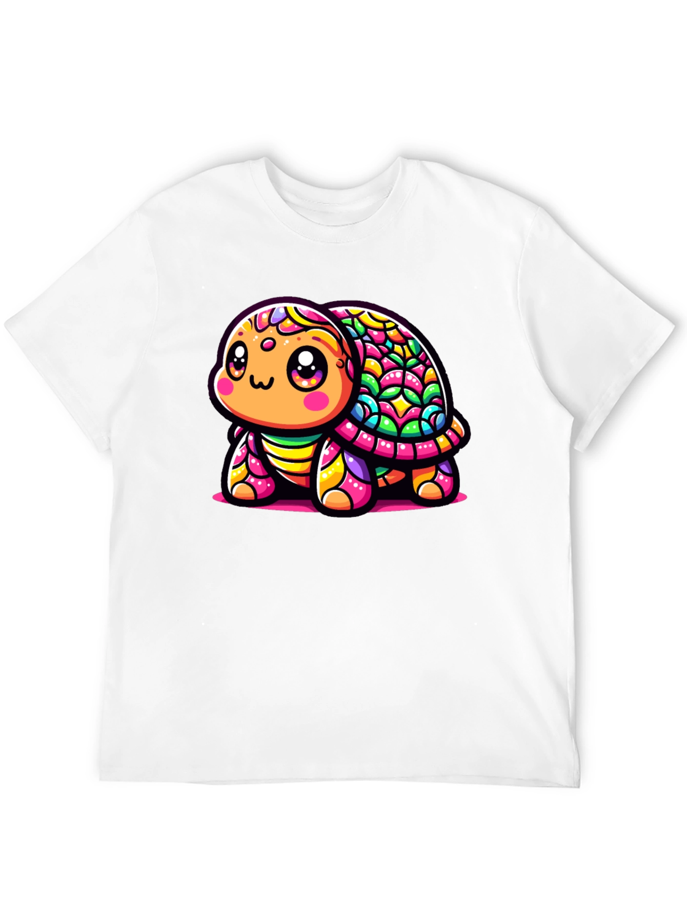 Black Colorful Turtle Graphic T-Shirt view 12