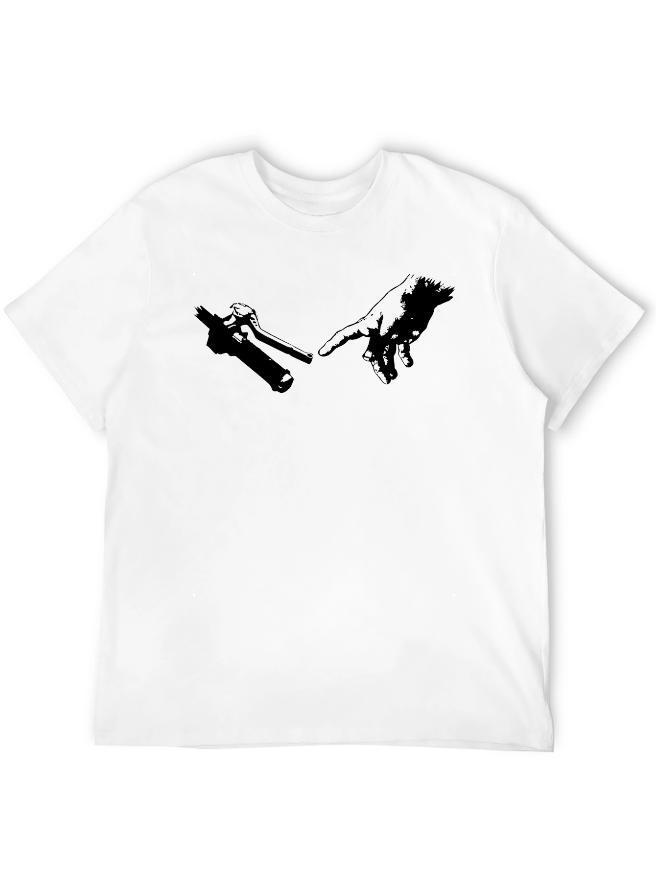 Black Creation of Biker T-Shirt - Black Graphic Tee view 12