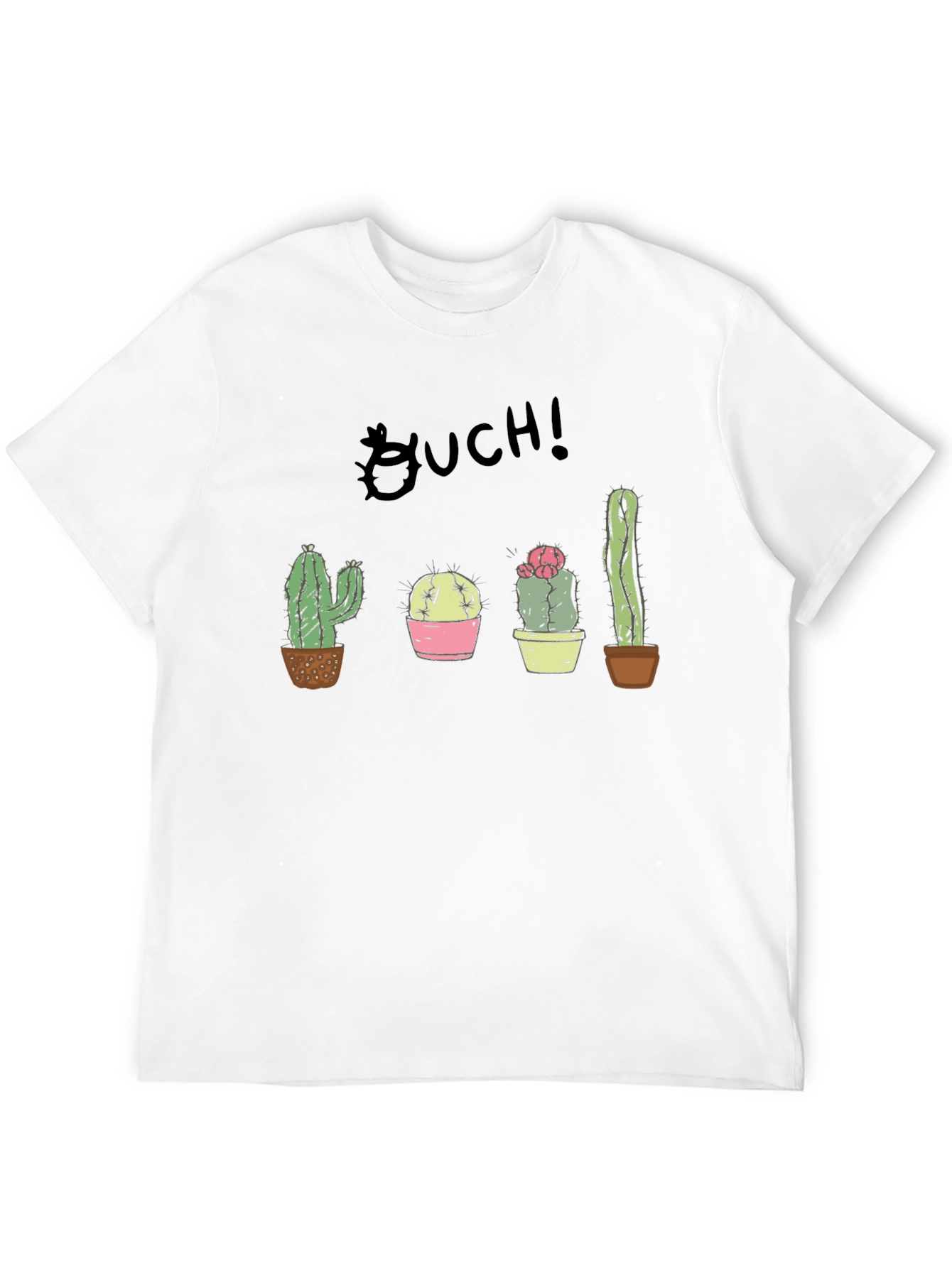Black Ouch! Cactus Graphic Black T-Shirt view 12