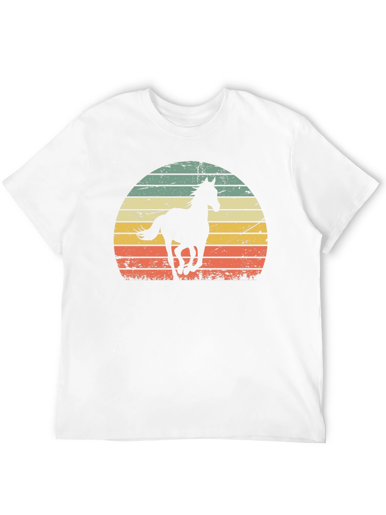 Black Retro Horse Sunset Graphic Tee view 12