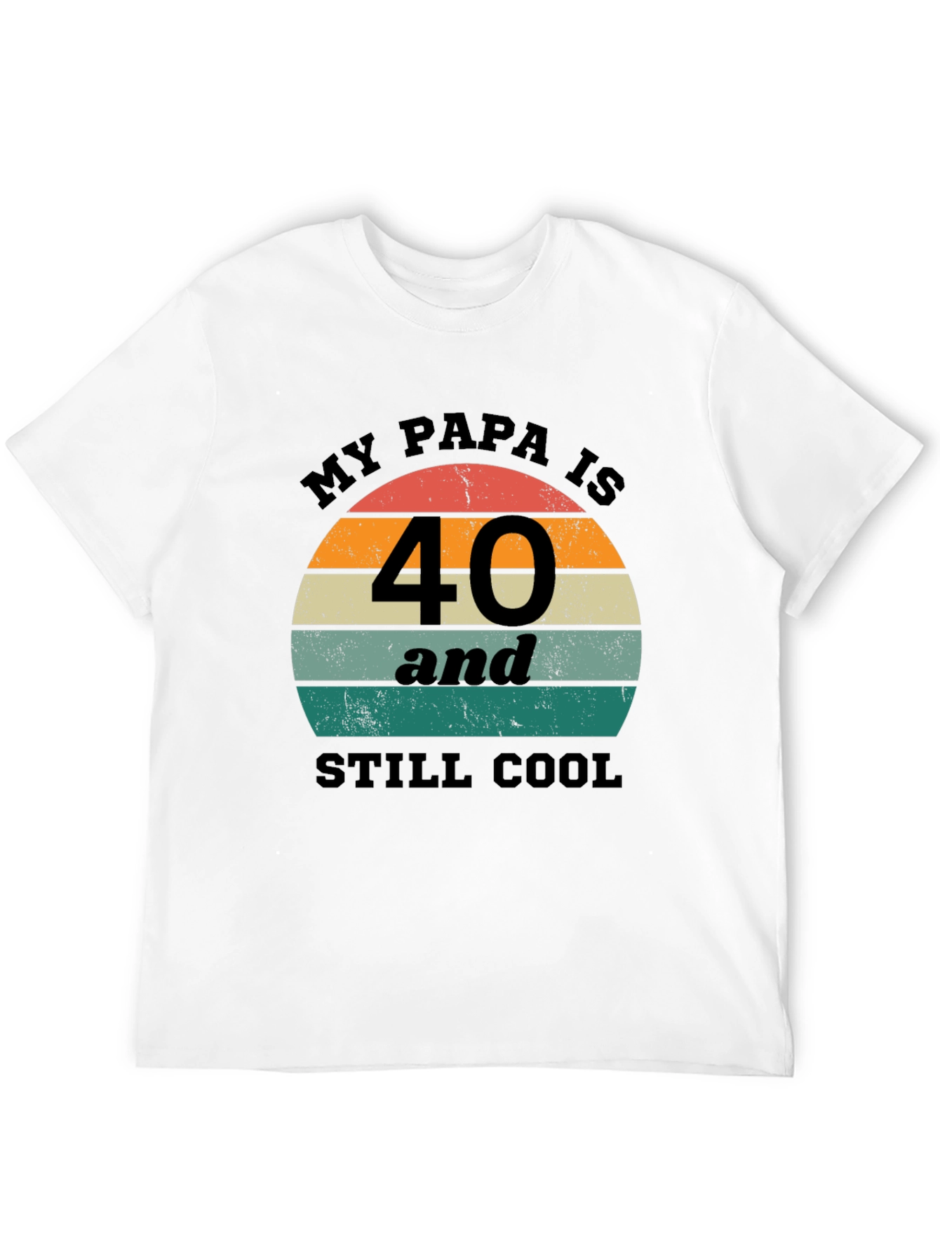 Black Funny "My Papa is 40" Birthday T-Shirt view 12