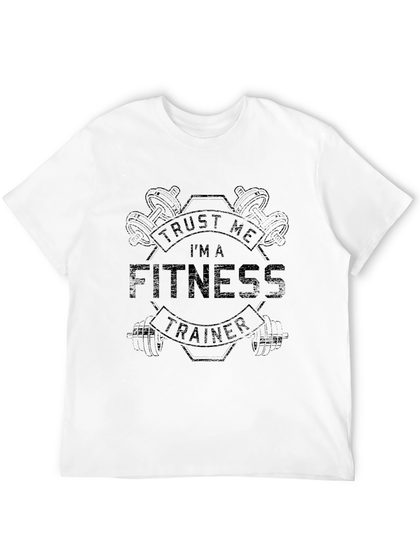 Black Fitness Trainer Graphic Tee - Black view 12