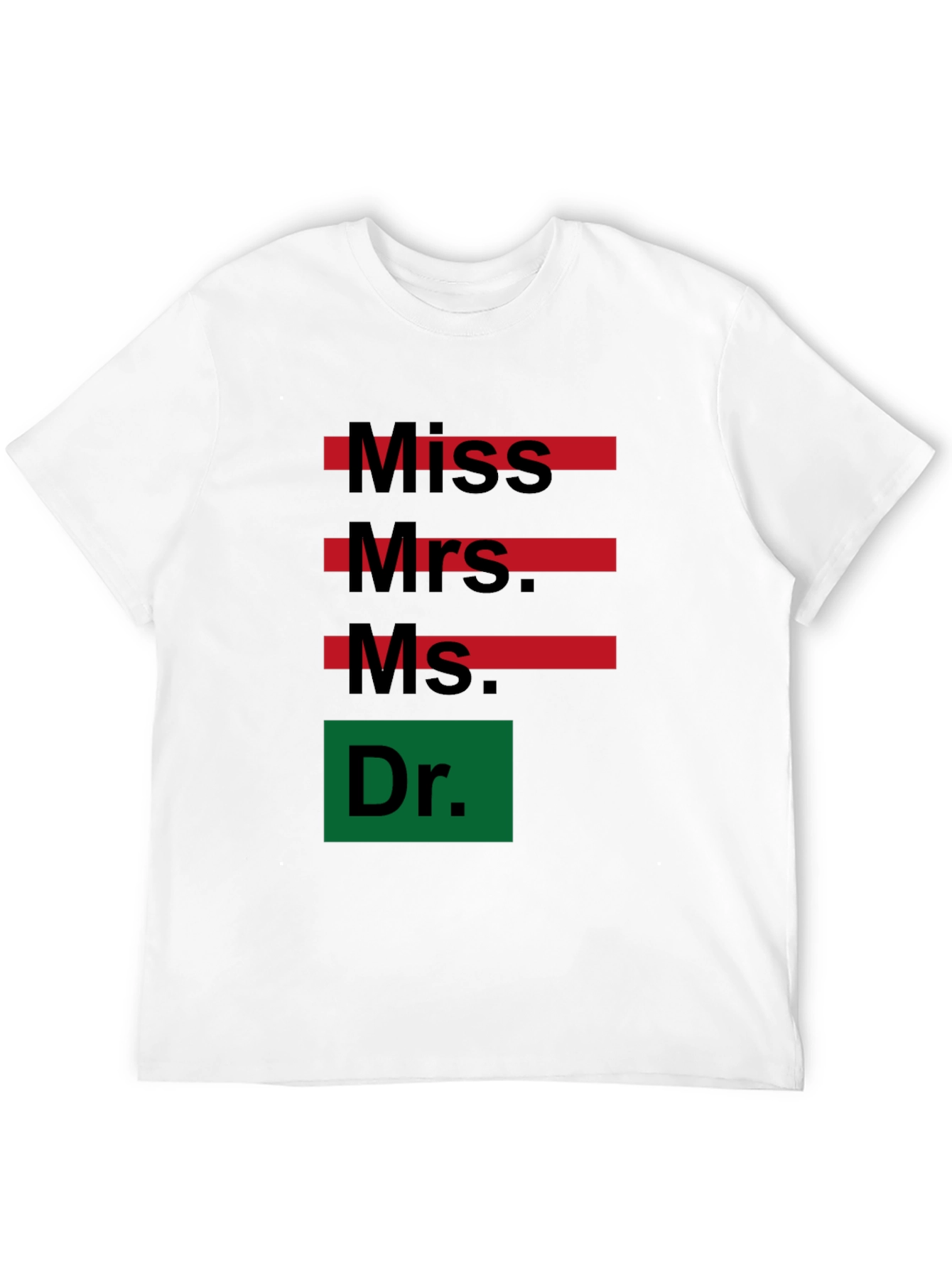 Black Empowered Women T-Shirt: Miss, Mrs, Ms, Dr - Black Cotton Tee view 12