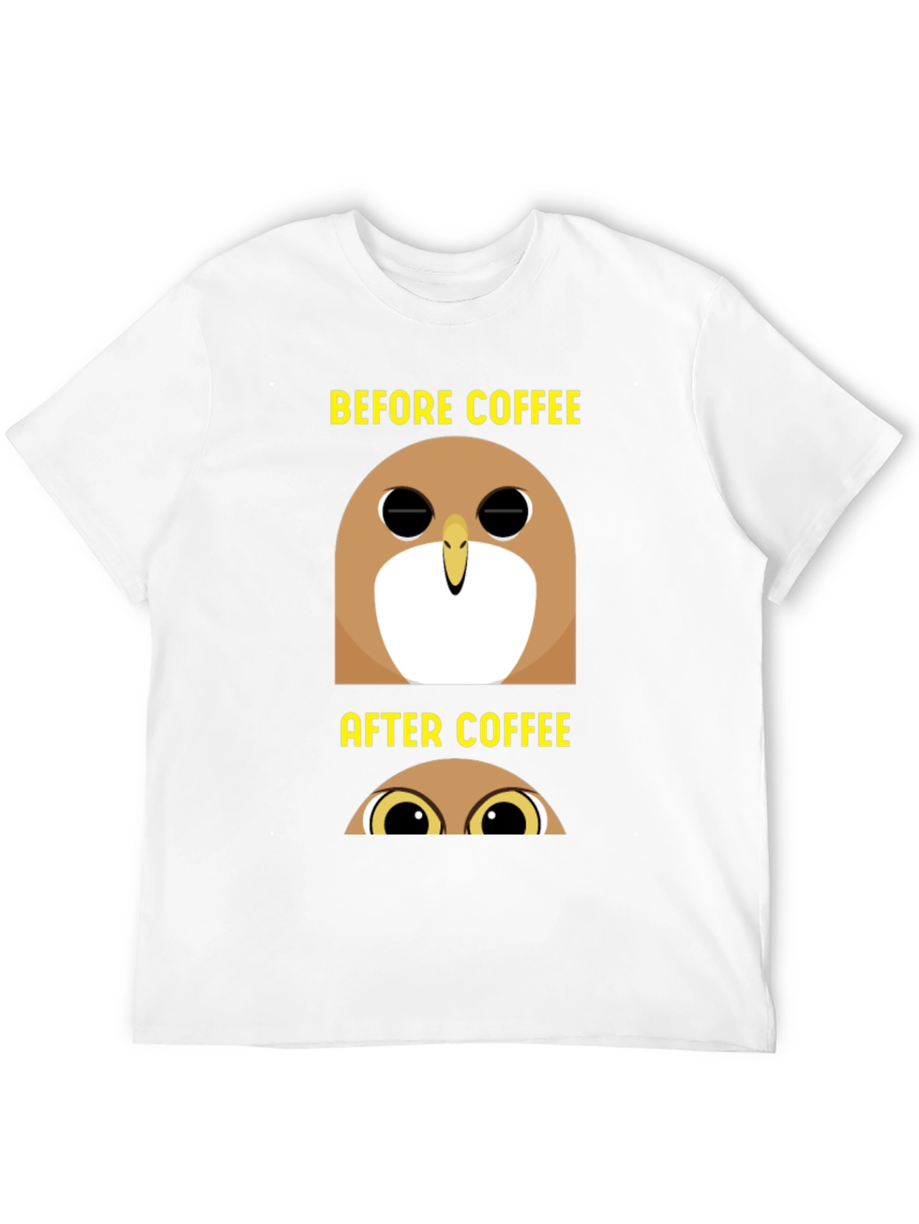 Black Before & After Coffee Owl T-Shirt - Black view 12