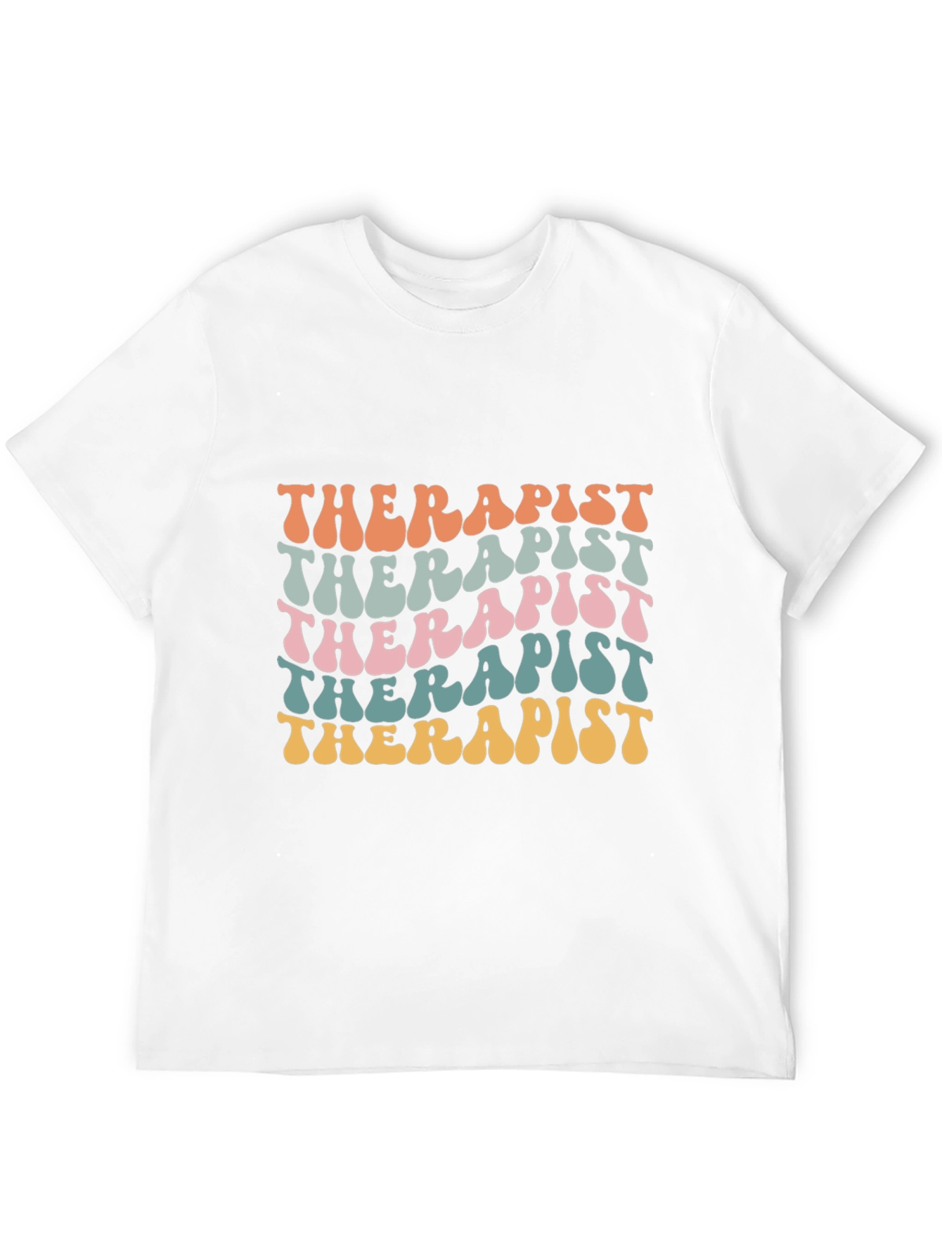 Black Therapist Retro Style T-Shirt view 12