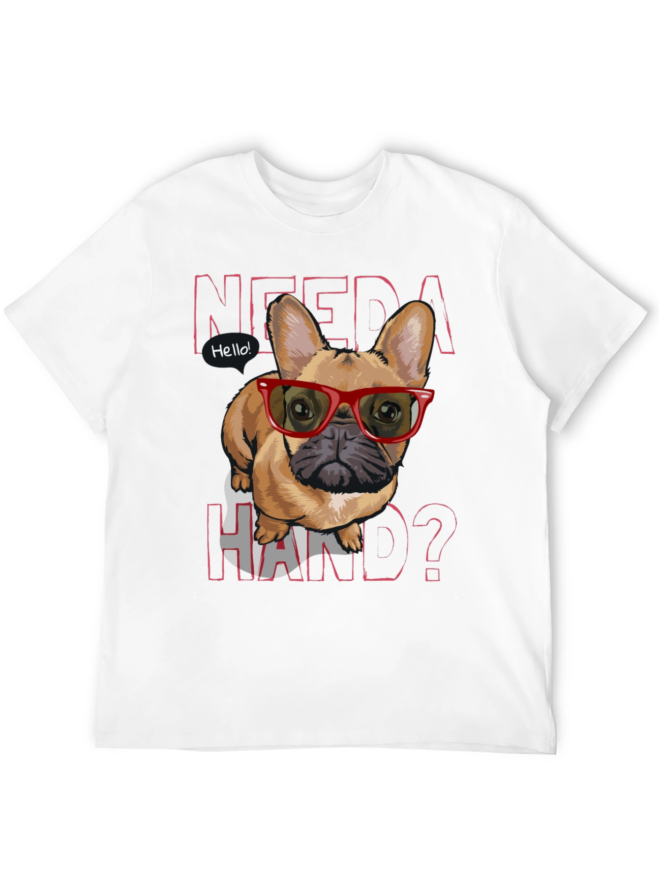 Black Need a Hand? Bulldog Tee view 12