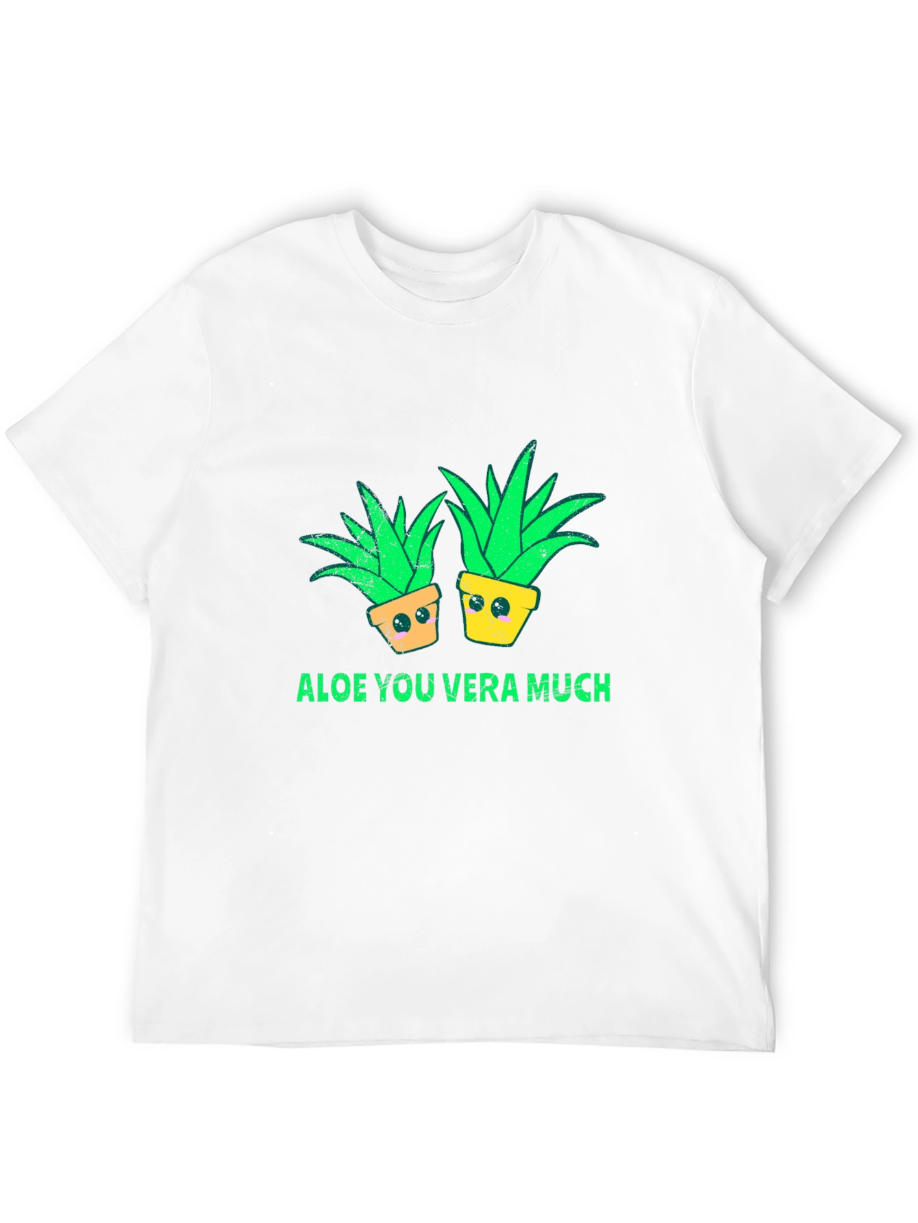 Black Aloe You Vera Much T-Shirt - Black Plant Pun Tee view 12