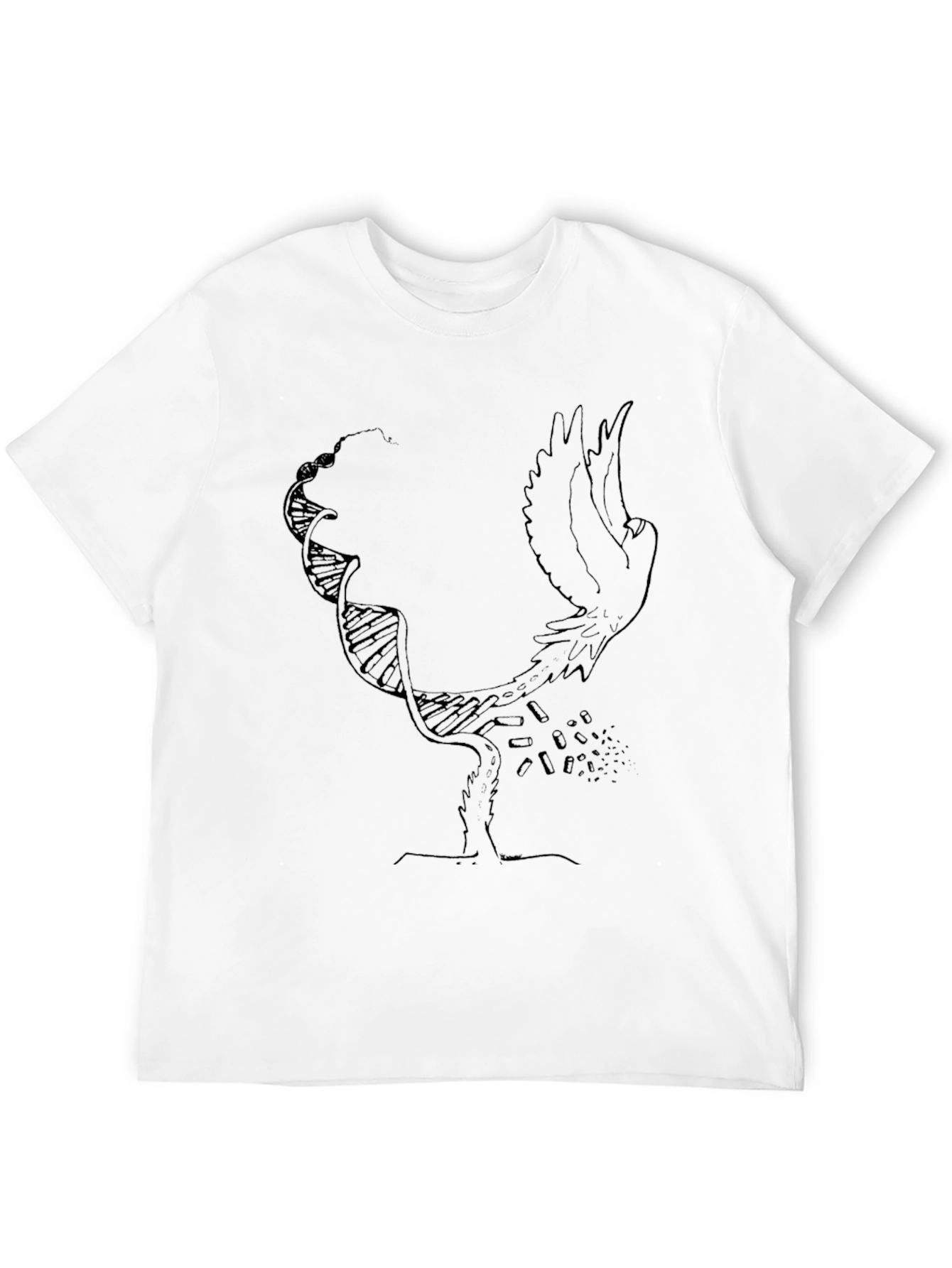 Black DNA Bird Black T-Shirt view 12
