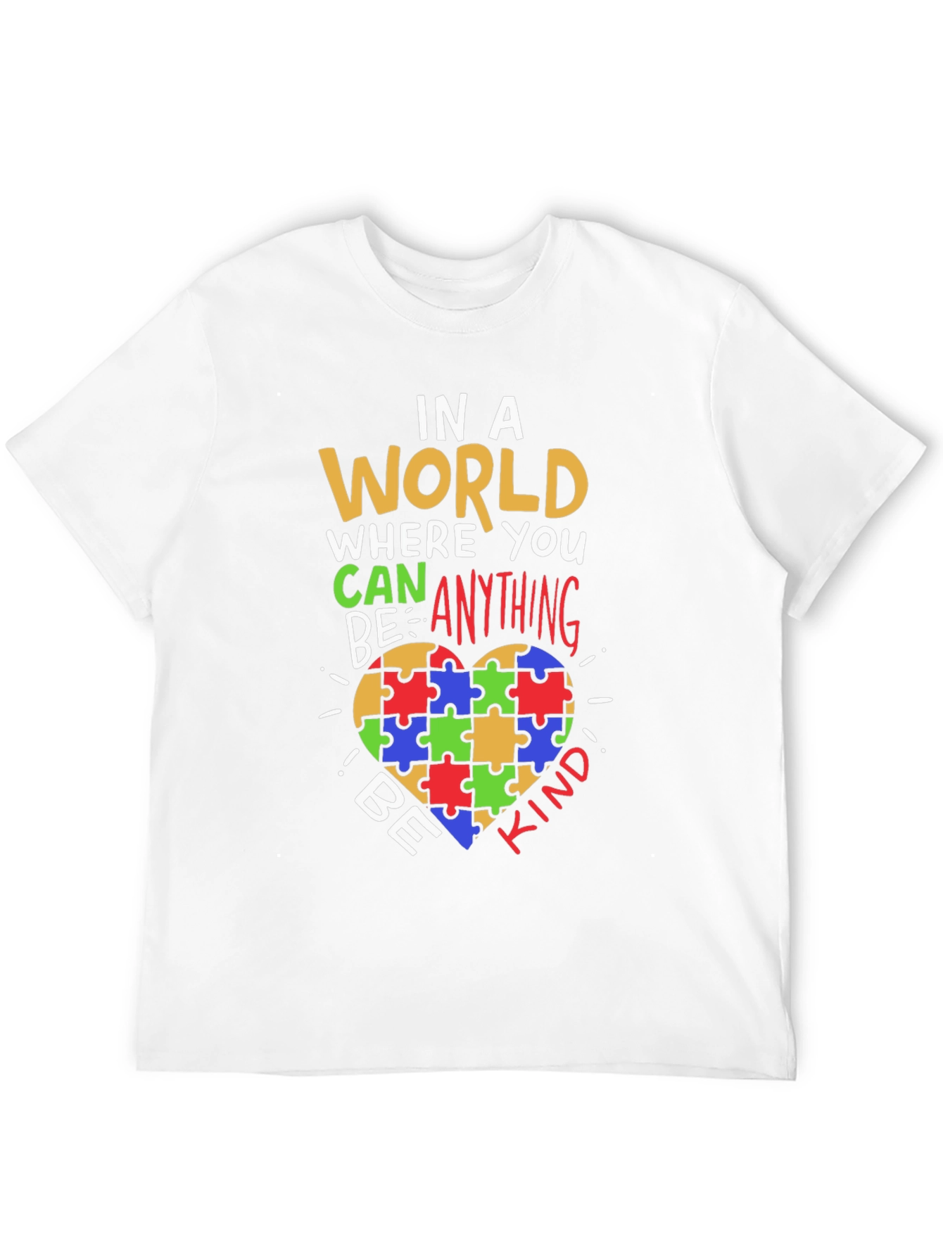 Black Be Kind Autism Awareness T-Shirt view 12