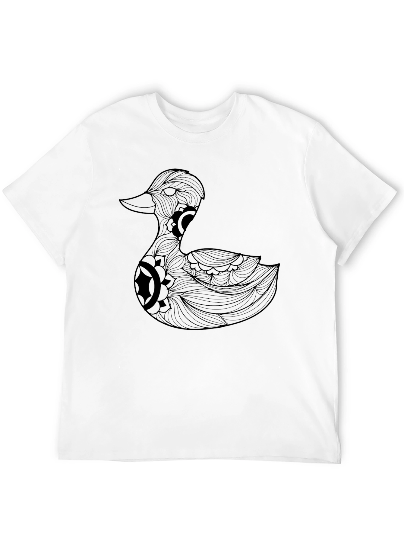 Black Duck Mandala Graphic Black T-Shirt view 12