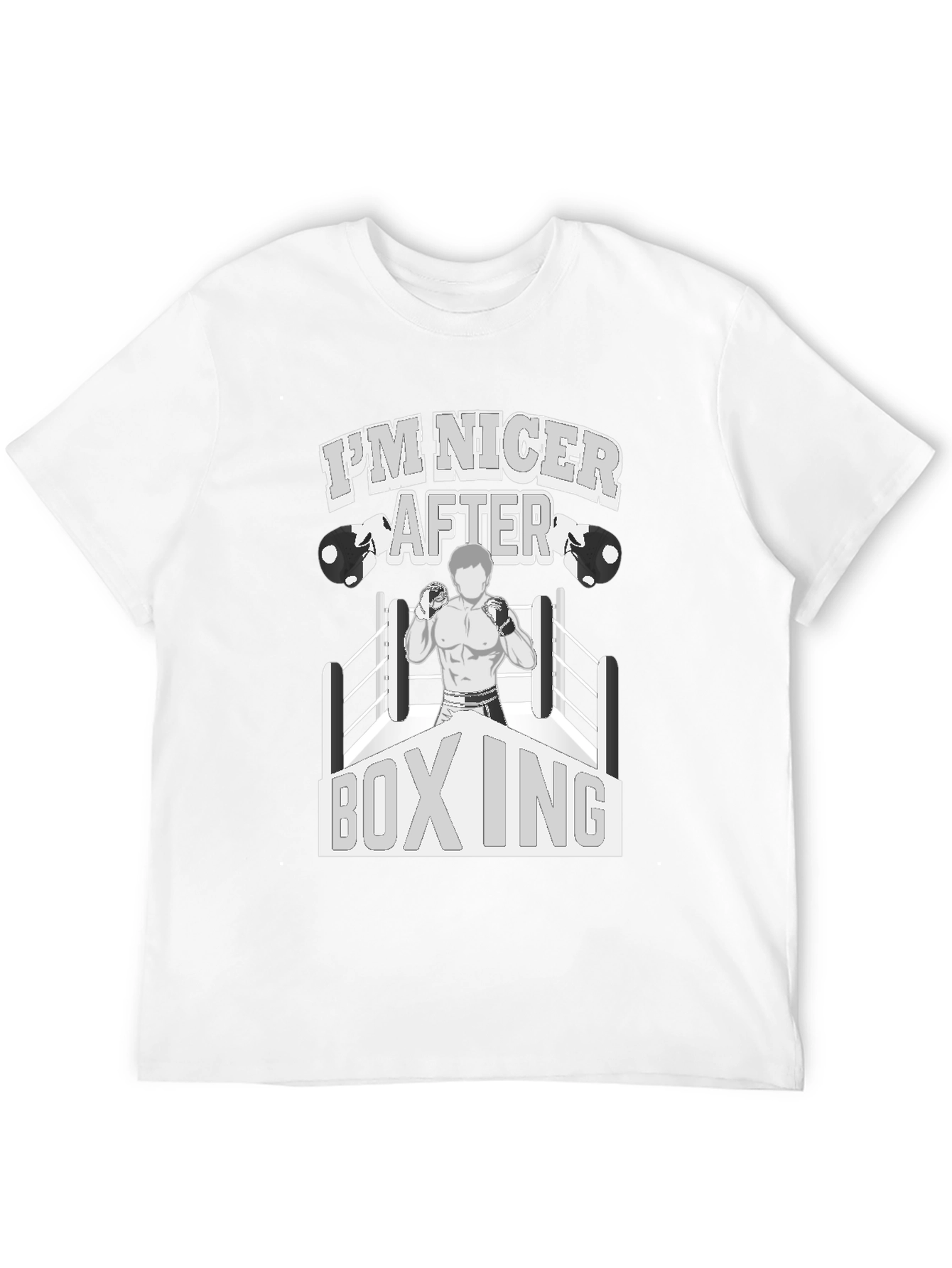 Black I'm Nicer After Boxing Graphic T-Shirt view 12