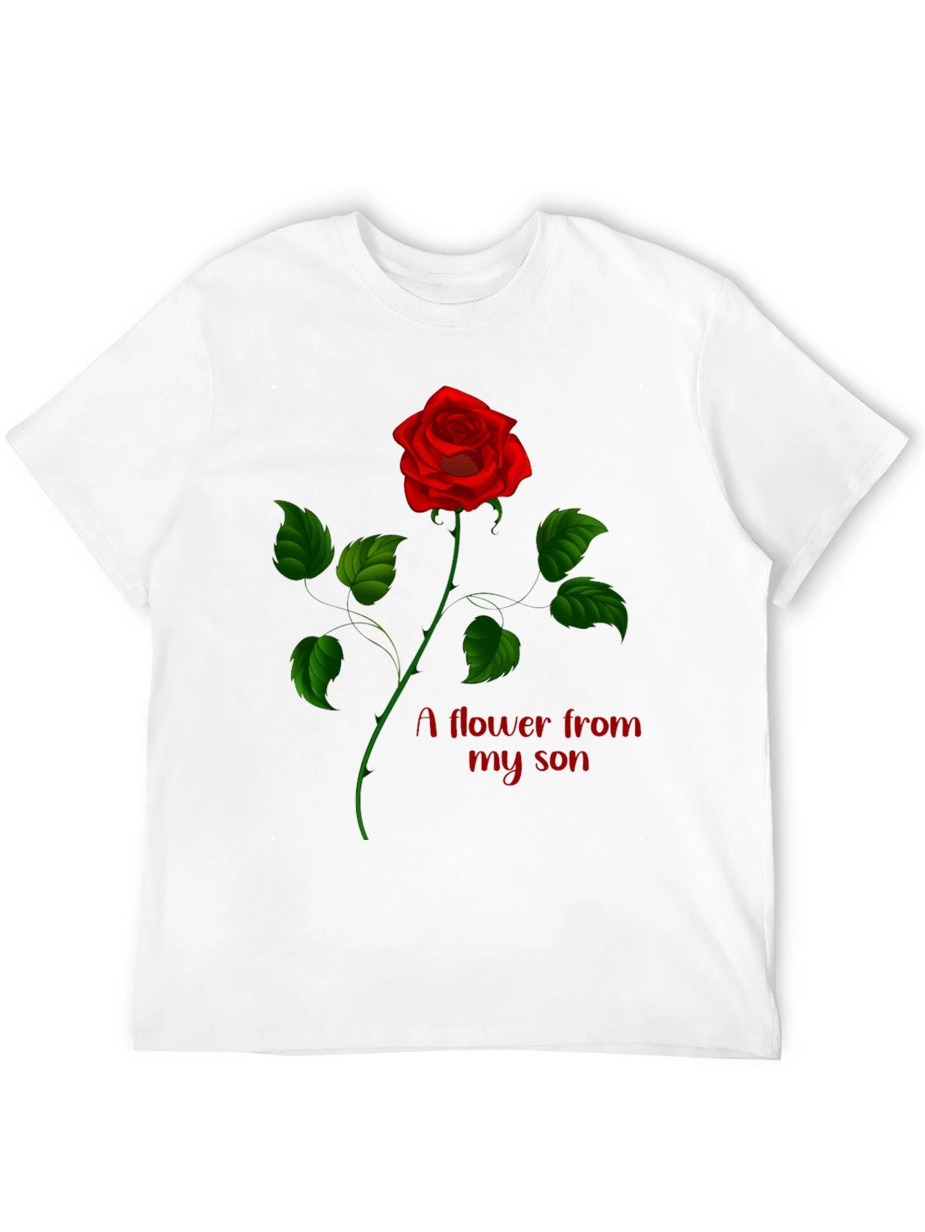 Black Rose Flower From My Son Graphic Tee view 12