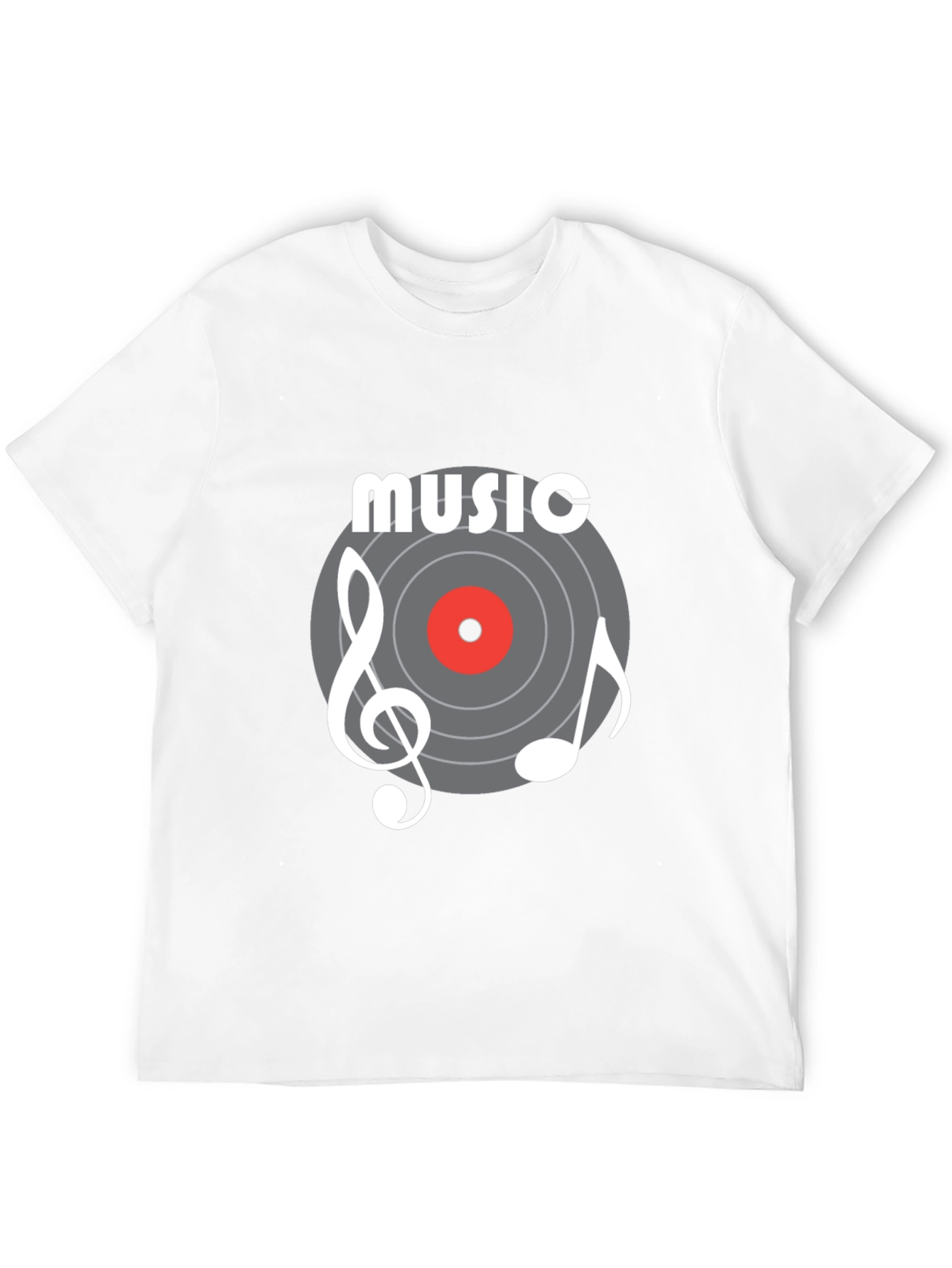 Black Music Vinyl Graphic T-Shirt - Short Sleeve Cotton Tee view 12
