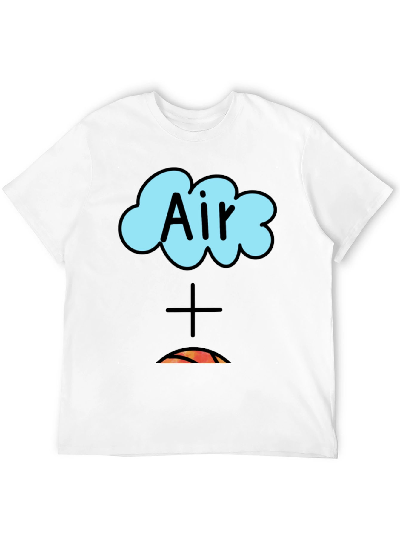 Black Air Plus Fire Graphic Tee - Black Cotton T-Shirt view 12