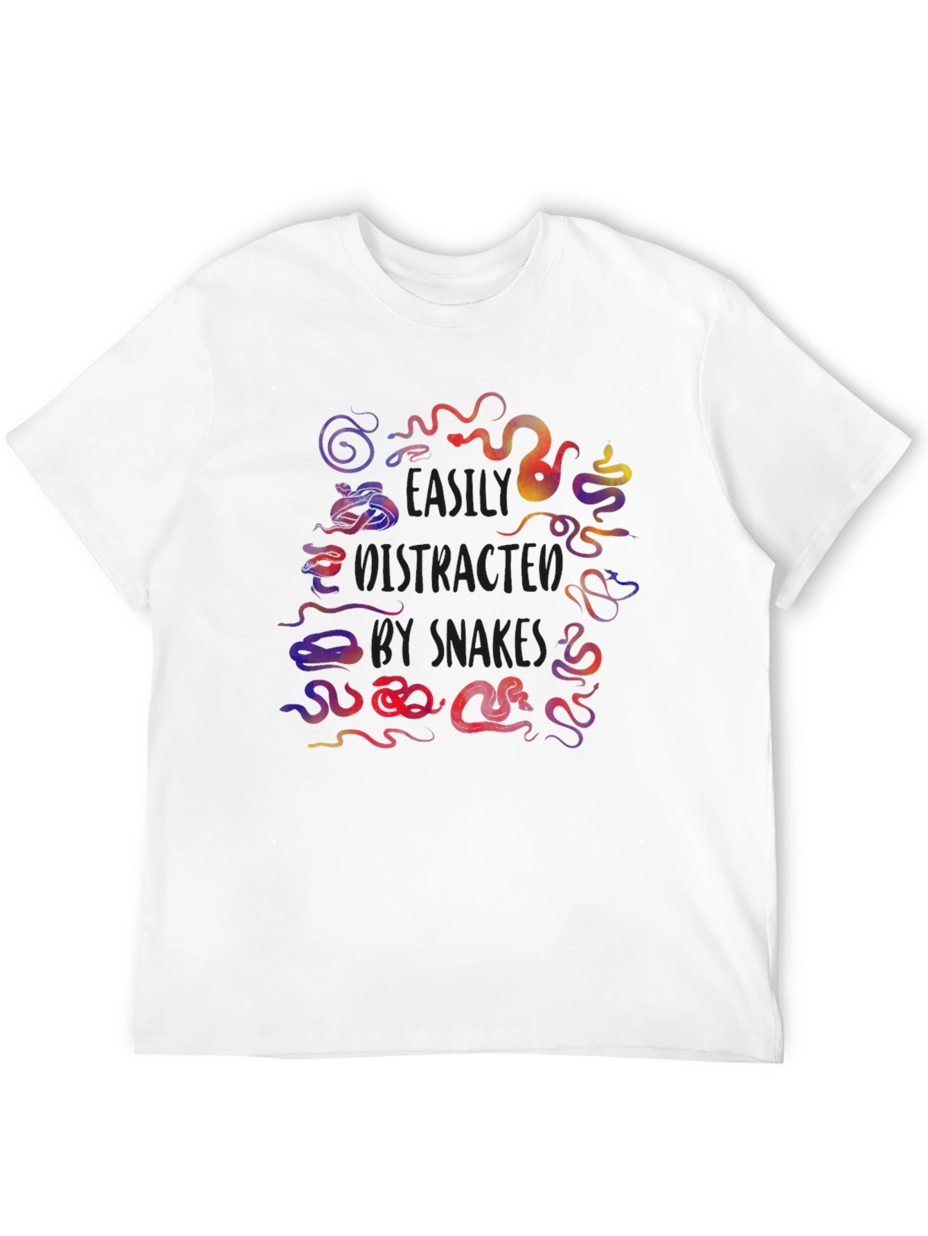 Black Easily Distracted By Snakes Graphic Tee view 12