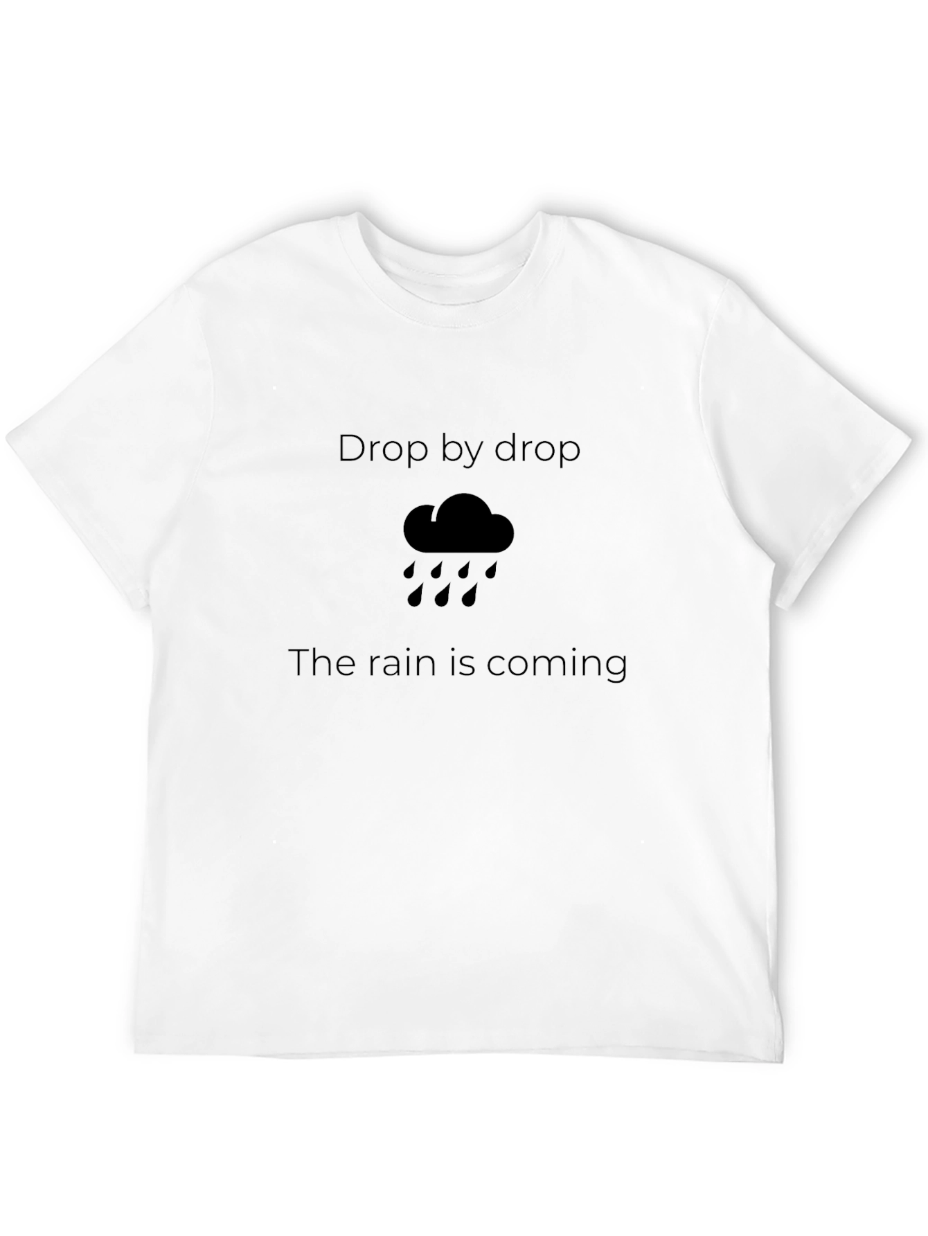 Black Rain Cloud Graphic T-Shirt - "Drop by Drop" view 12