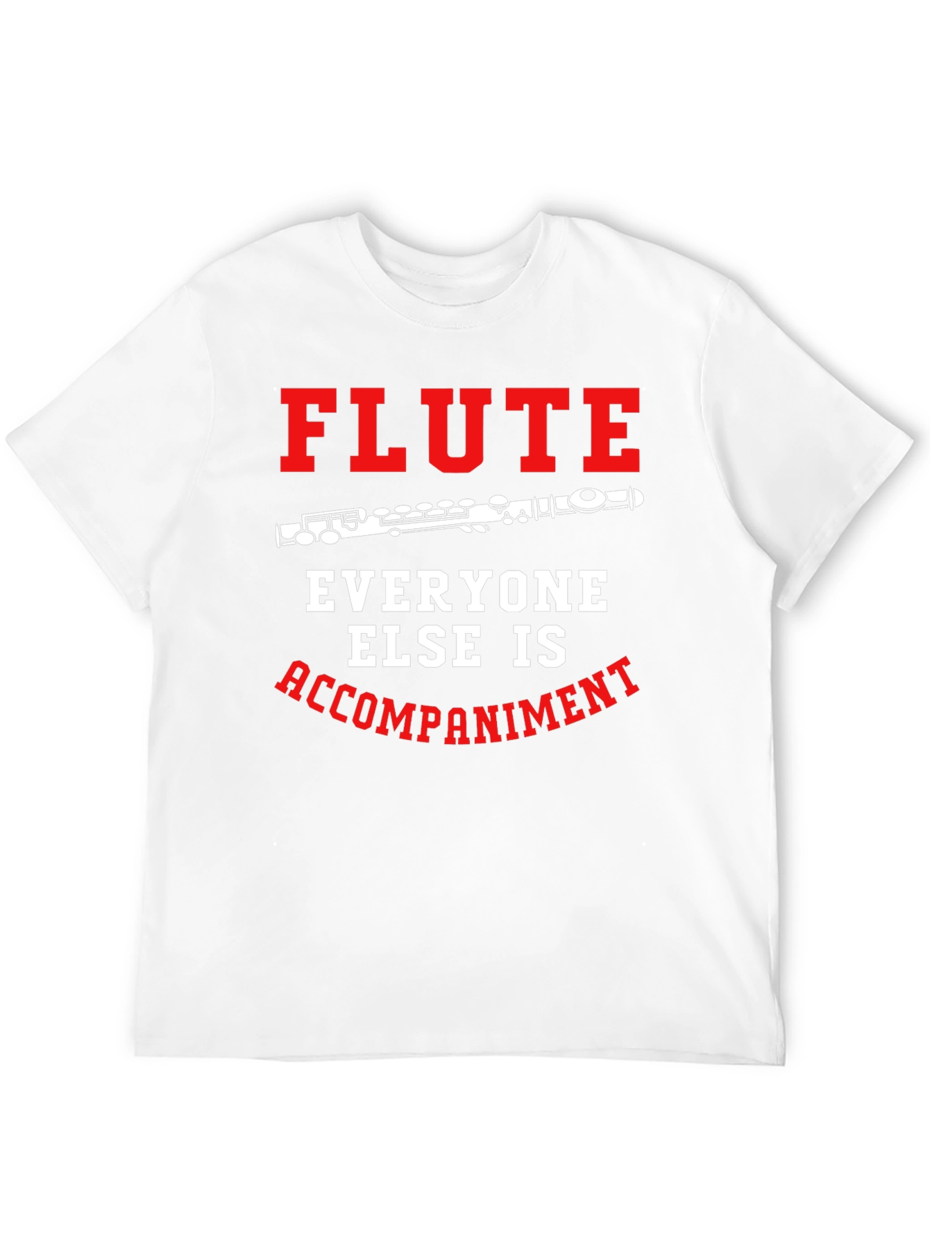 Black Flute Player T-Shirt: Everyone Else Accompaniment view 12