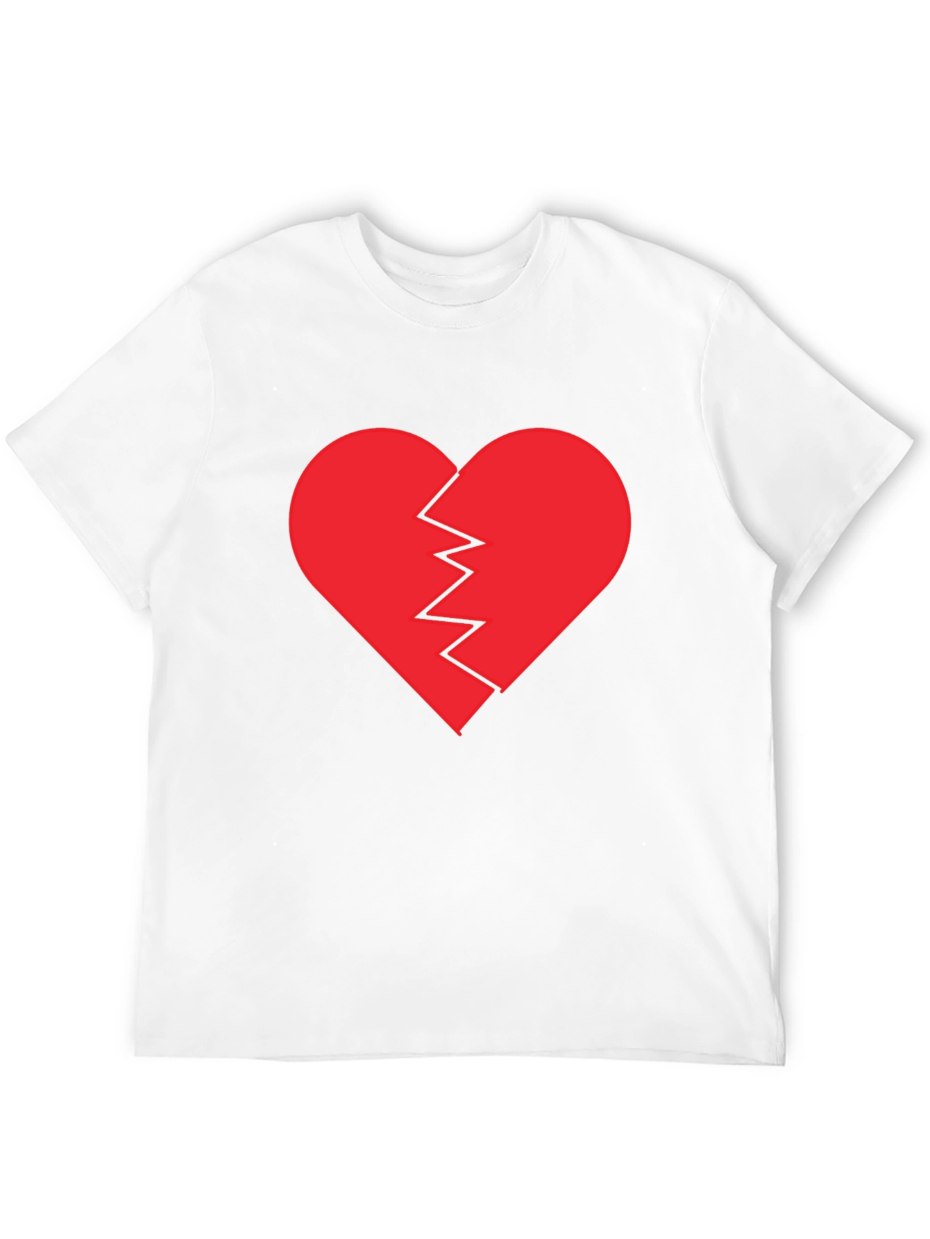 Black Broken Heart Graphic Tee - Black Cotton T-Shirt view 12