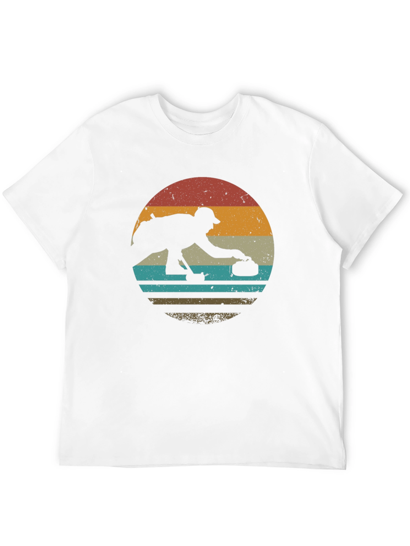 Black Retro Curling Graphic Tee - Black view 12