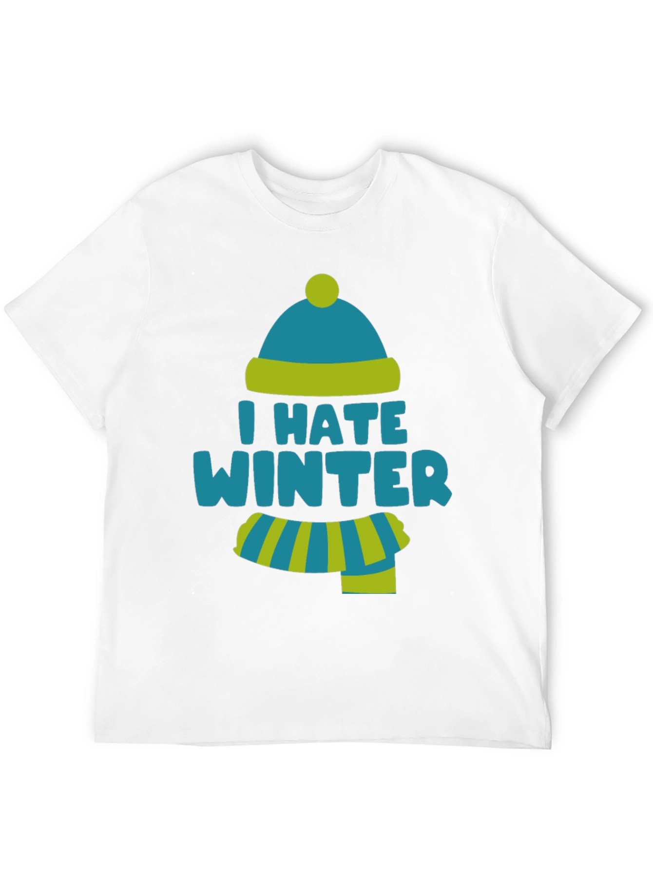Black I Hate Winter Funny T-Shirt view 12