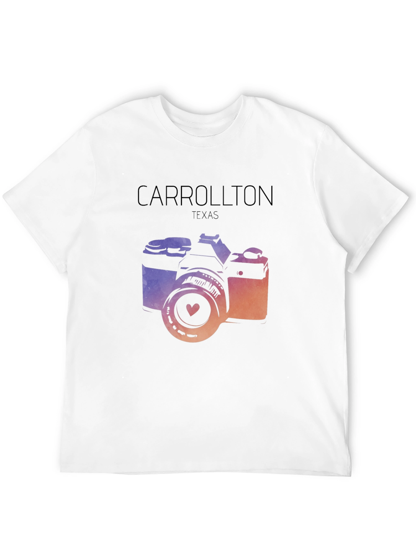 Black Carrollton Texas Camera Graphic Tee view 12