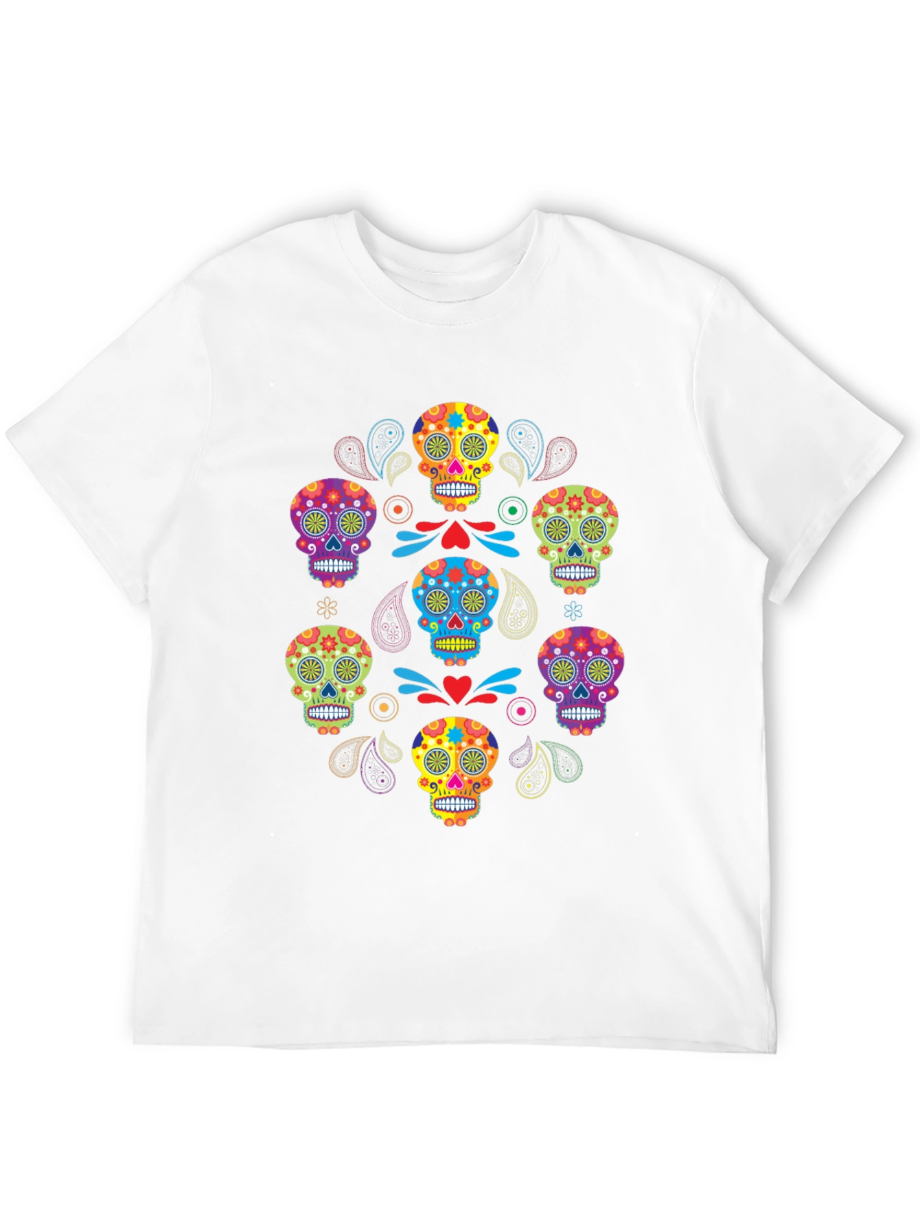 Black Sugar Skull T-Shirt - Day of the Dead view 12