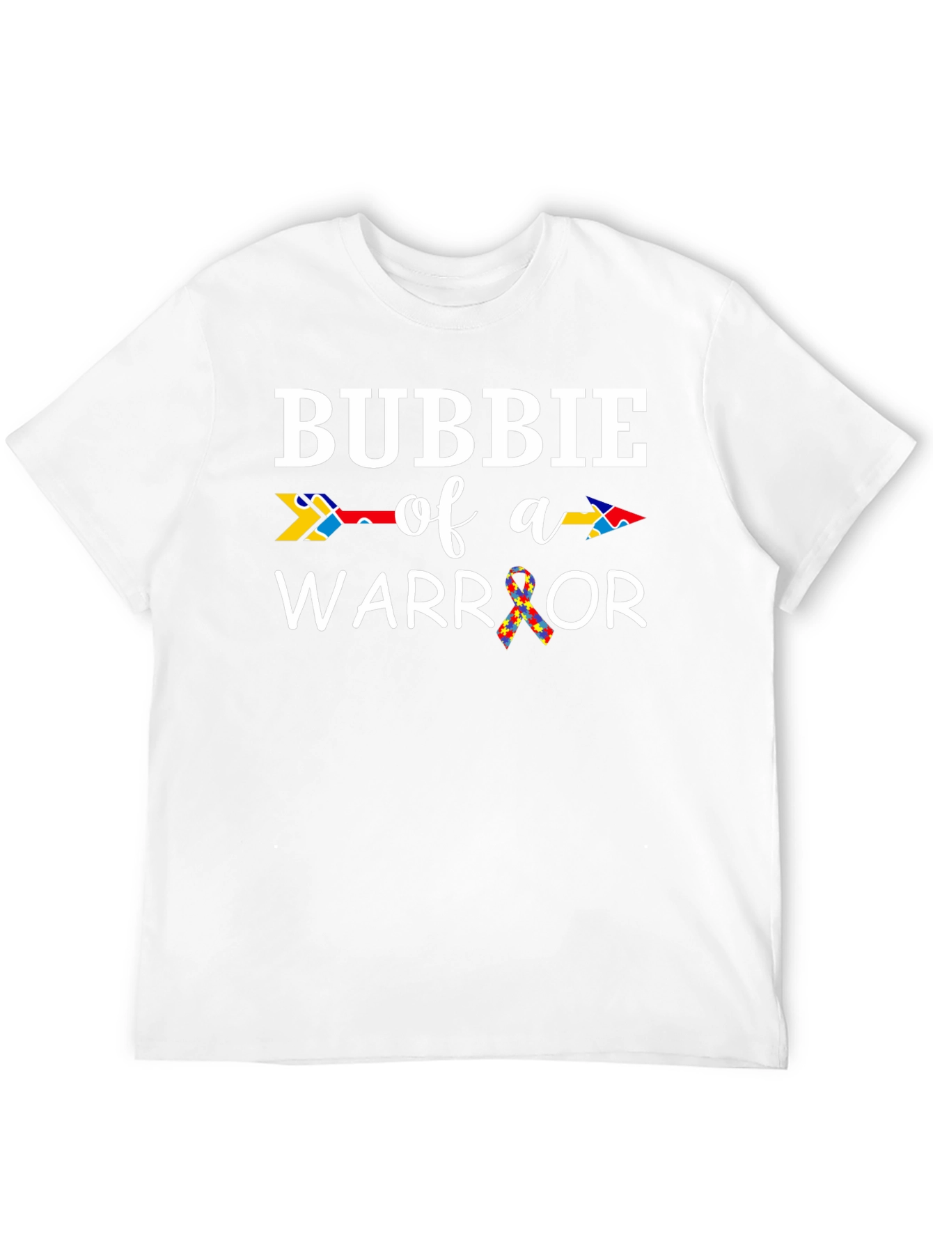 Black Bubbie of a Warrior Autism Awareness T-Shirt view 12