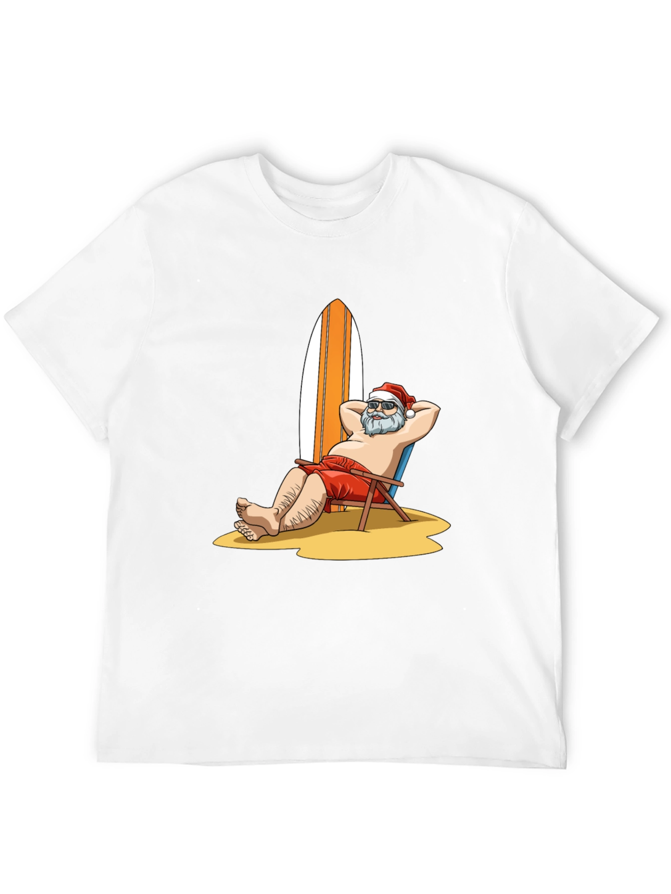 Black Santa on Vacation Graphic T-Shirt view 12