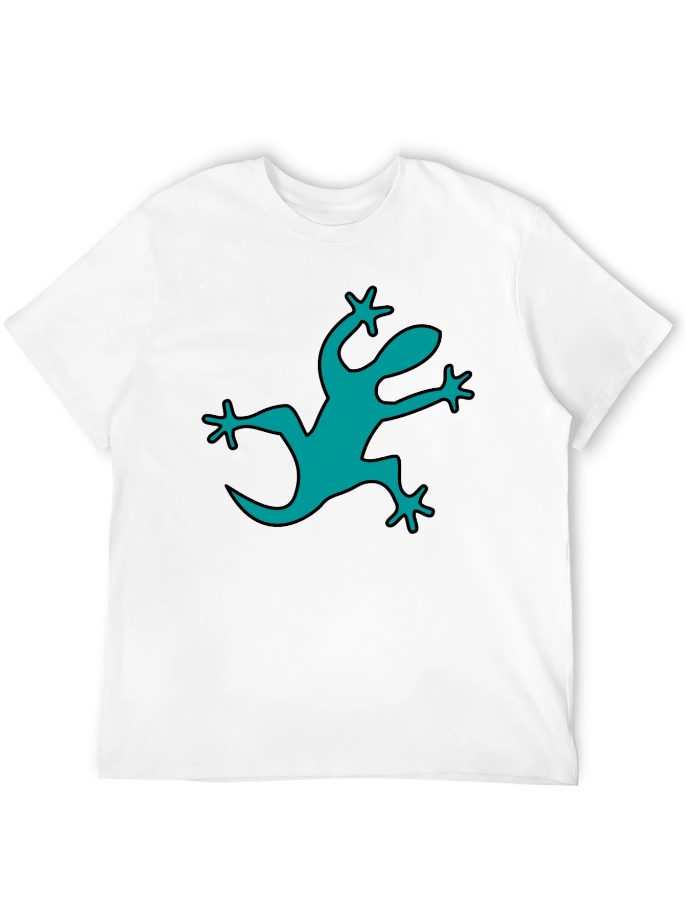 Black Cool Gecko Graphic Black T-Shirt view 12
