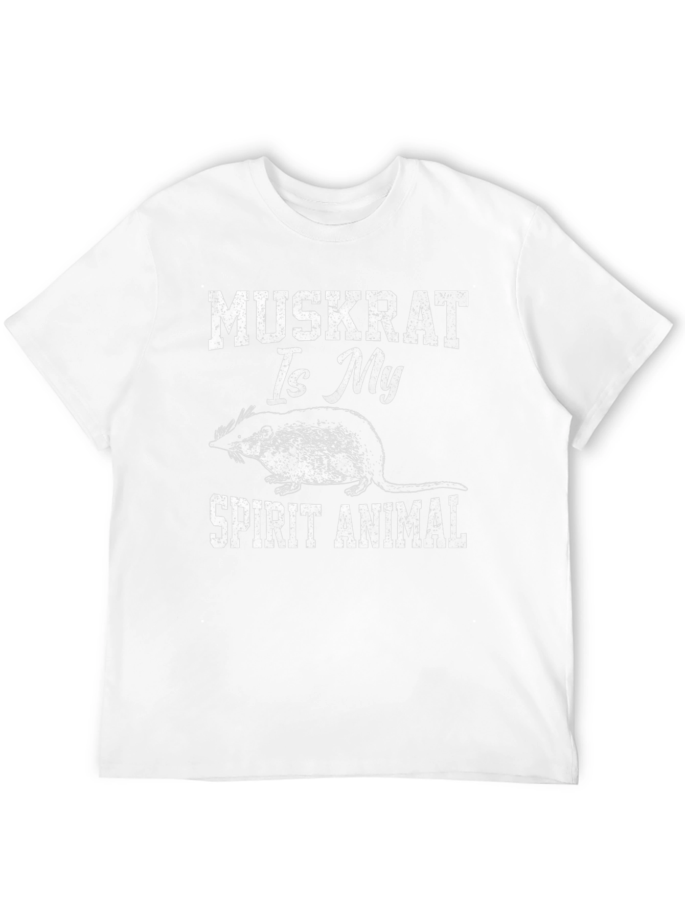 Black Muskrat Spirit Animal T-Shirt - Black Graphic Tee view 12