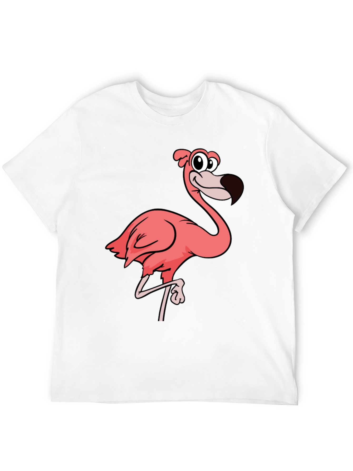 Black Flamingo Graphic Tee - Black Cotton T-Shirt view 12