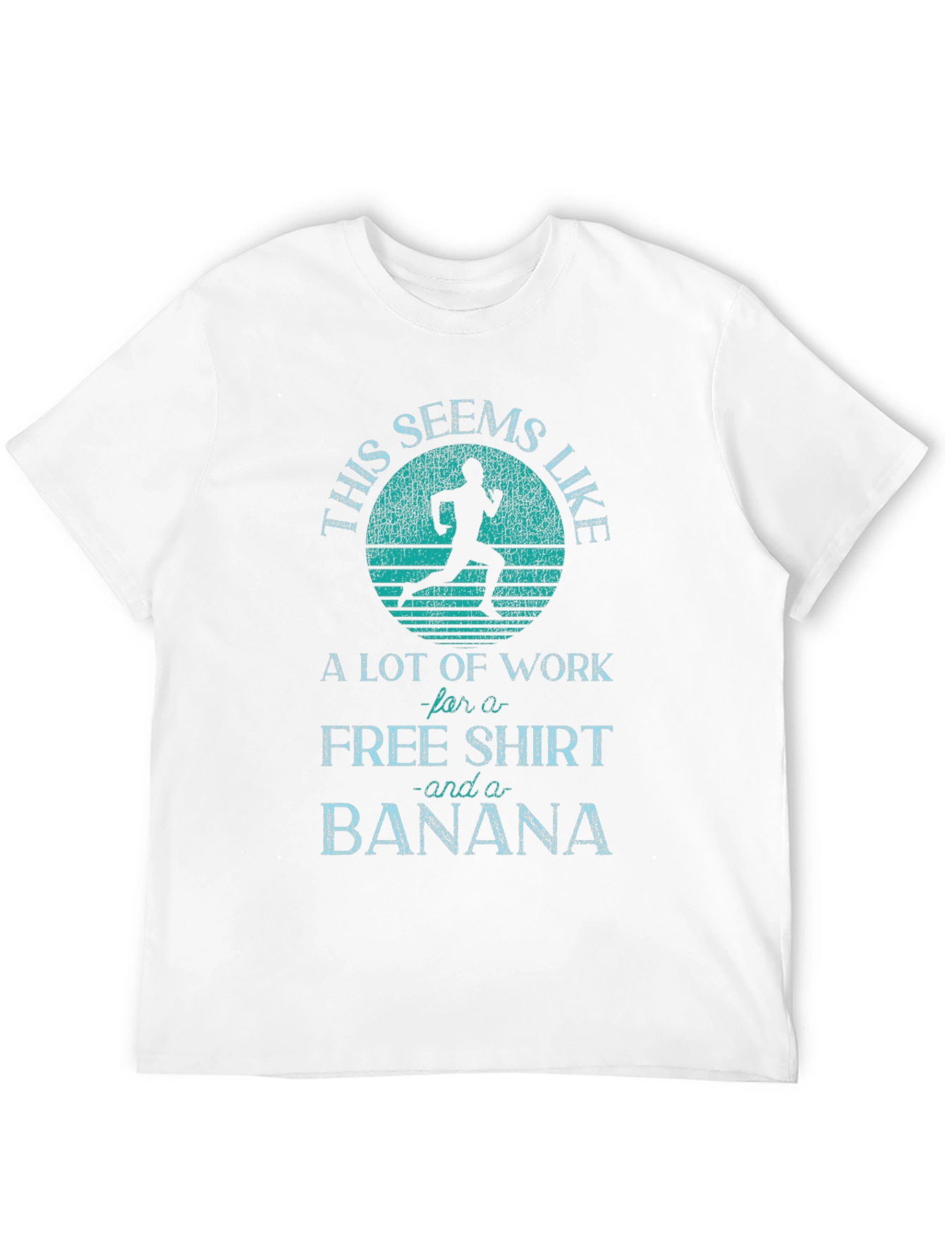 Black Funny Running T-Shirt: Free Shirt and Banana view 12