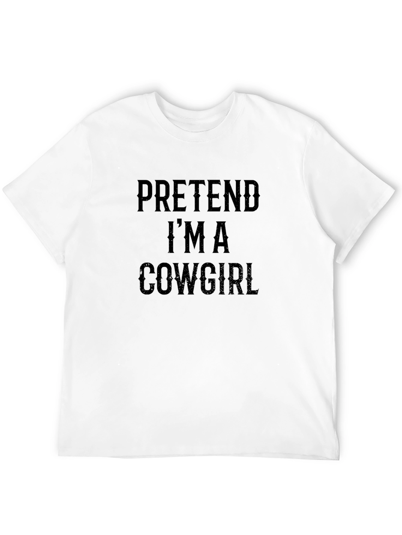Black Pretend I'm a Cowgirl Graphic T-Shirt view 12