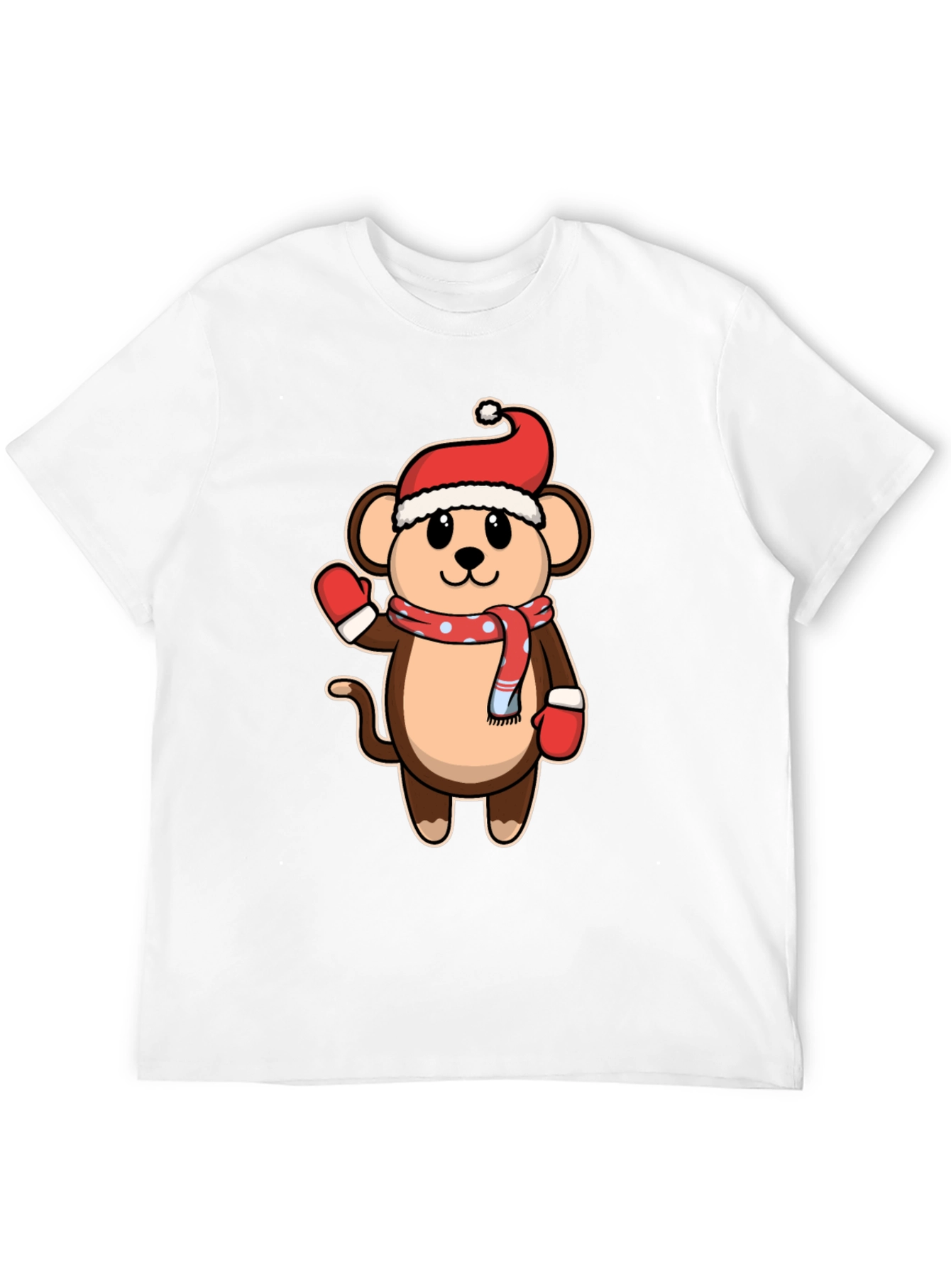 Black Festive Monkey T-Shirt - Holiday Cheer! view 12