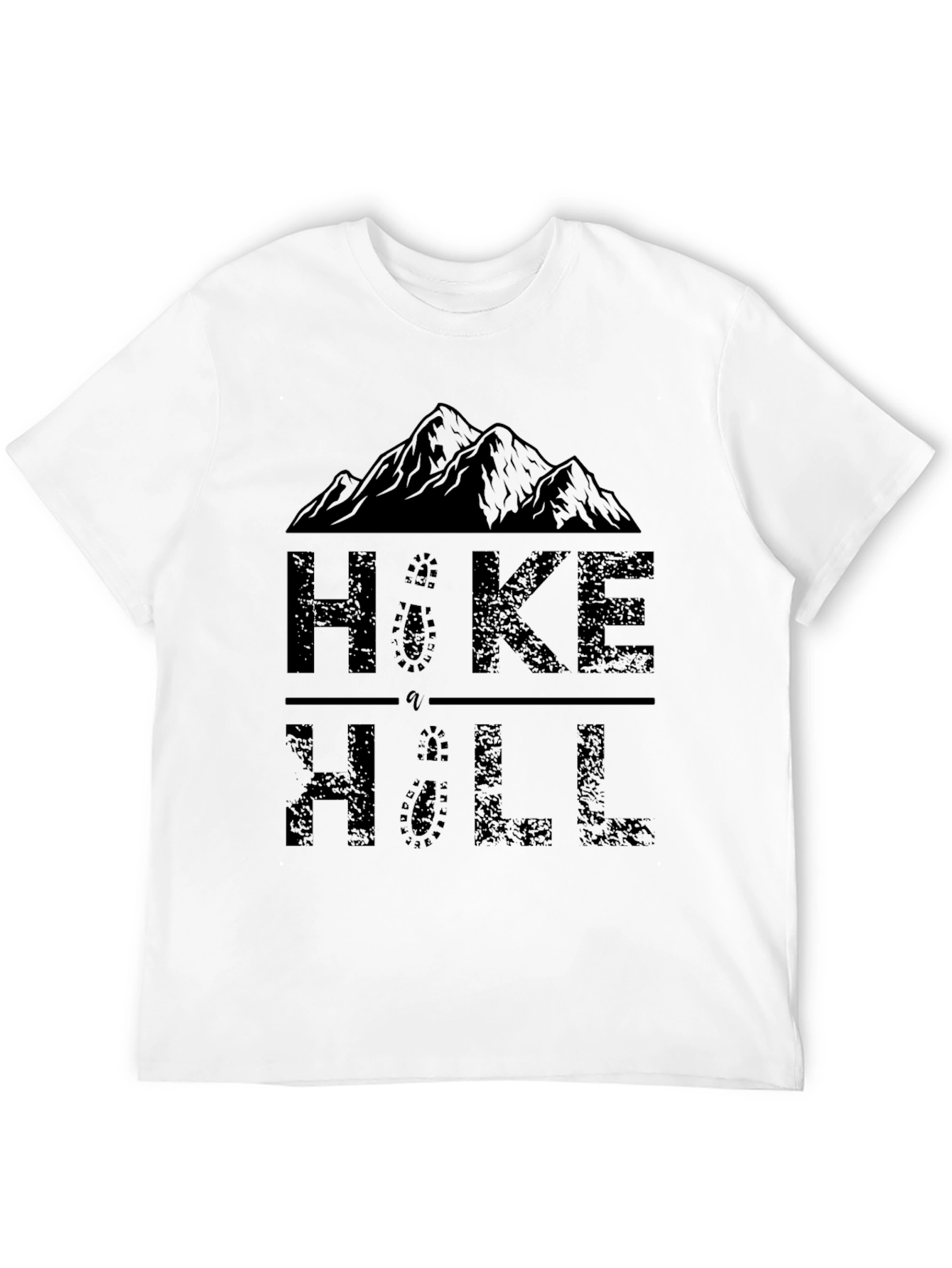 Black Hike a Hill Graphic Print Crew Neck T-Shirt view 12