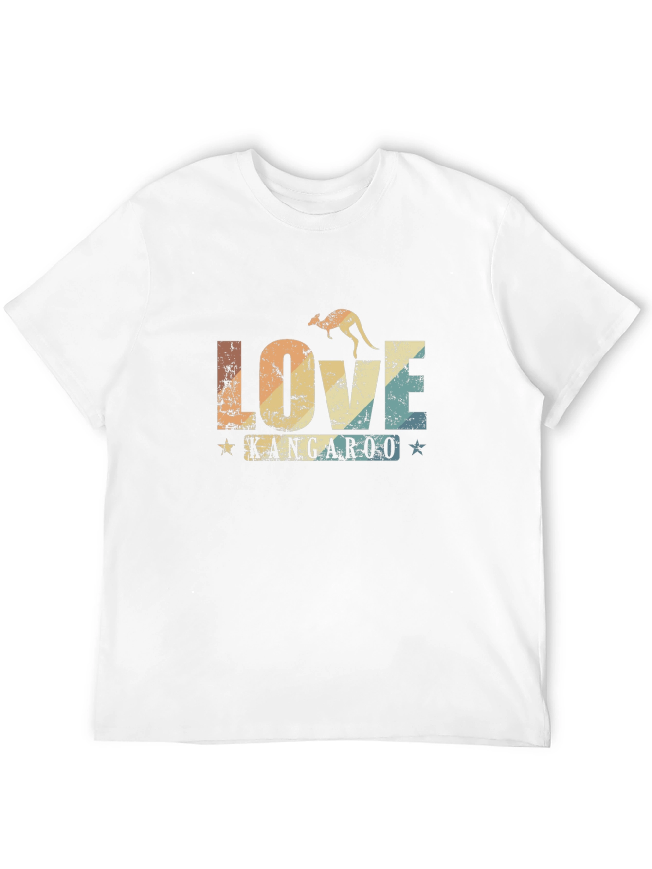 Black Love Kangaroo Retro Graphic T-Shirt view 12
