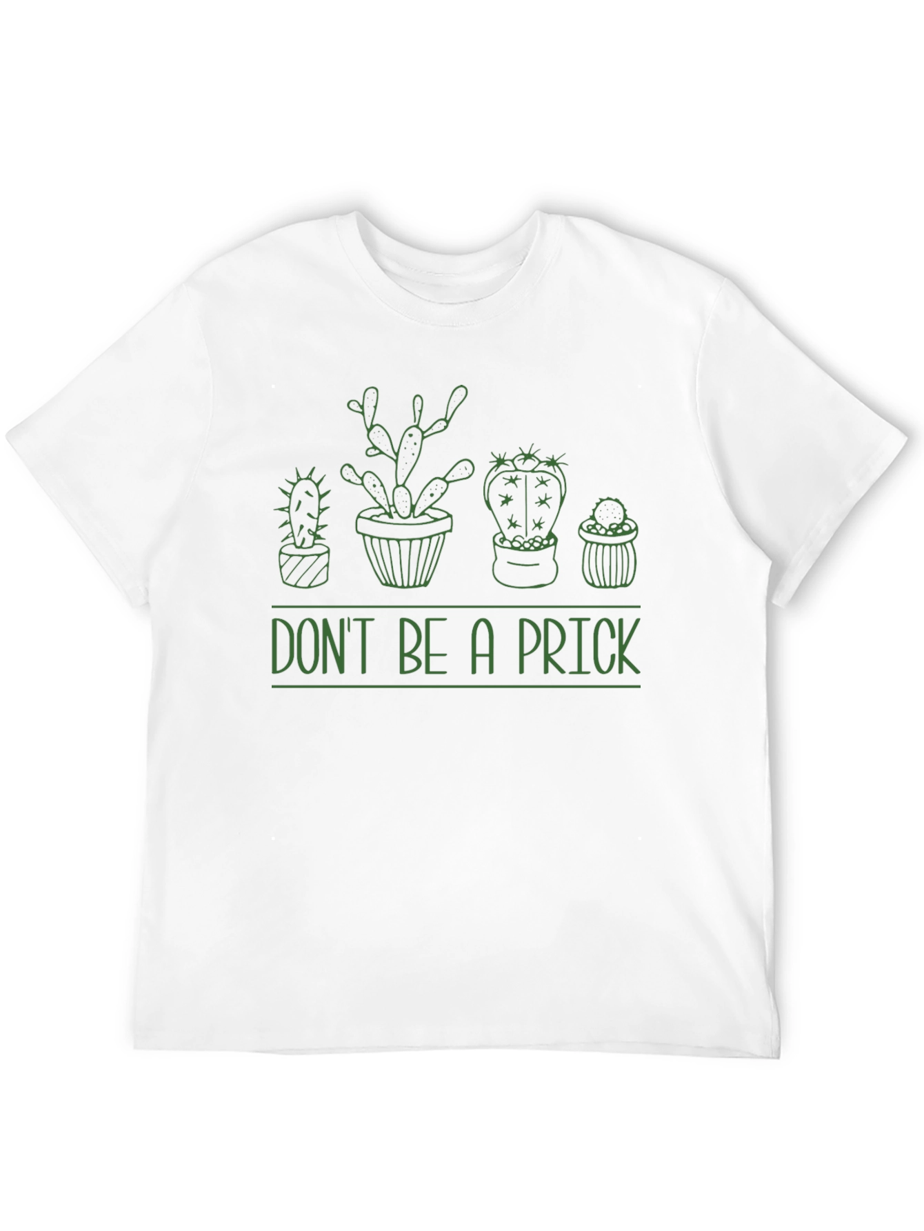 Black Don't Be a Prick Cactus Graphic Tee - Humor T-Shirt view 12