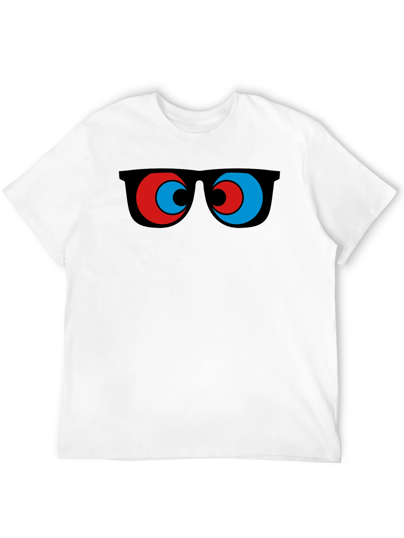 Black Funny Sunglasses Graphic Tee - Quirky Men's Black T-Shirt view 12