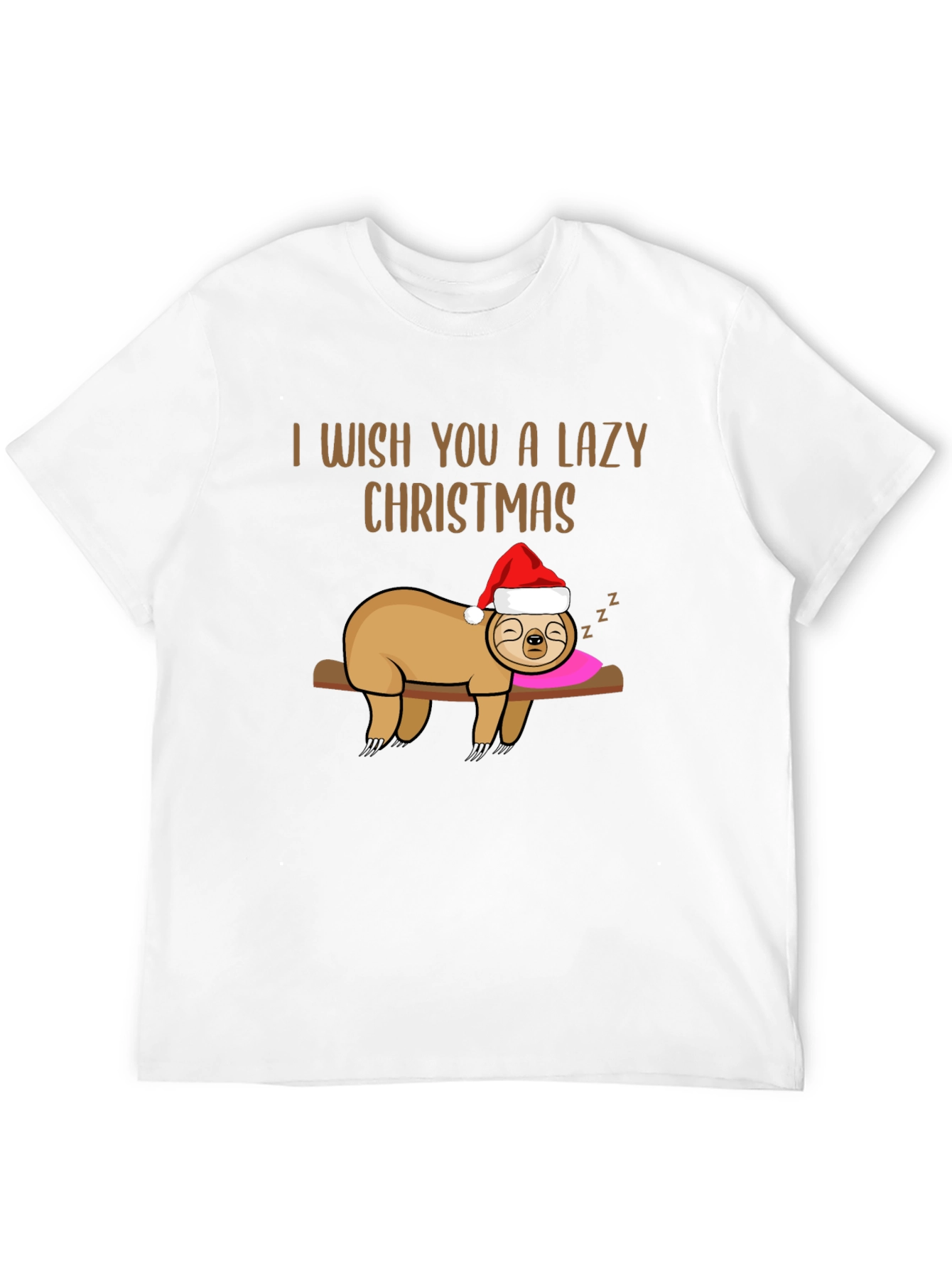 Black Lazy Christmas Sloth Graphic Tee view 12