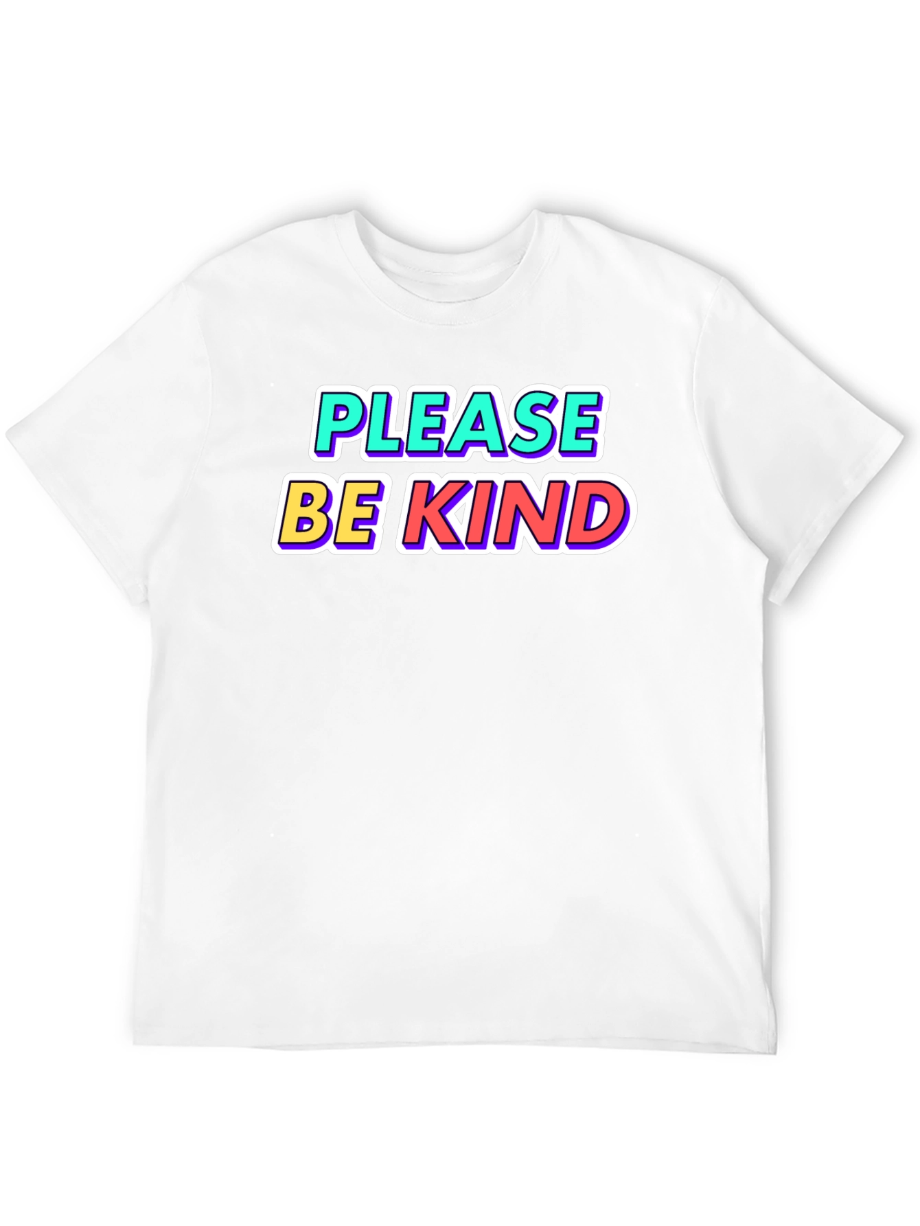 Black Please Be Kind Graphic Tee - Soft Cotton Blend T-Shirt view 12