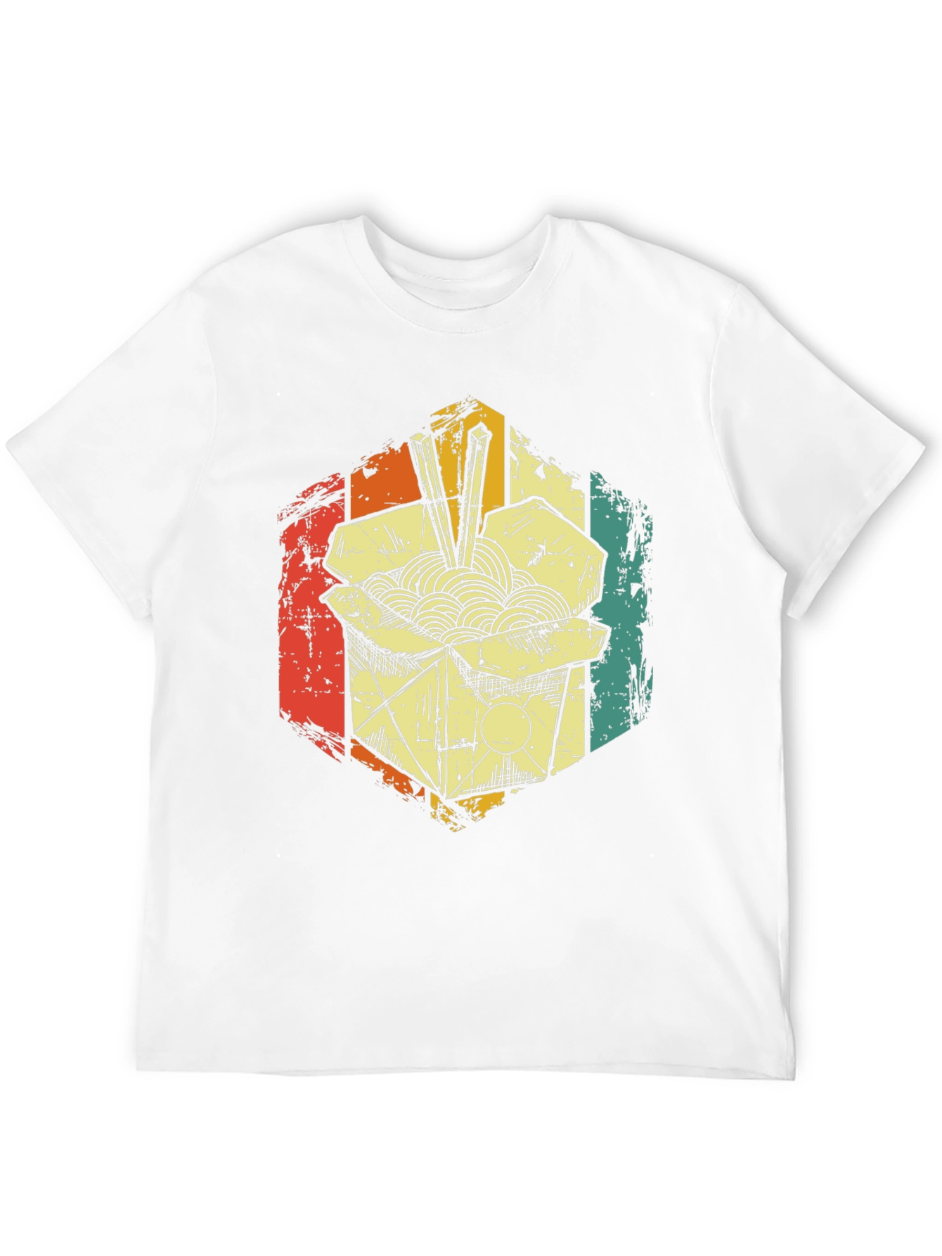 Black Retro Ramen Noodles T-Shirt view 12