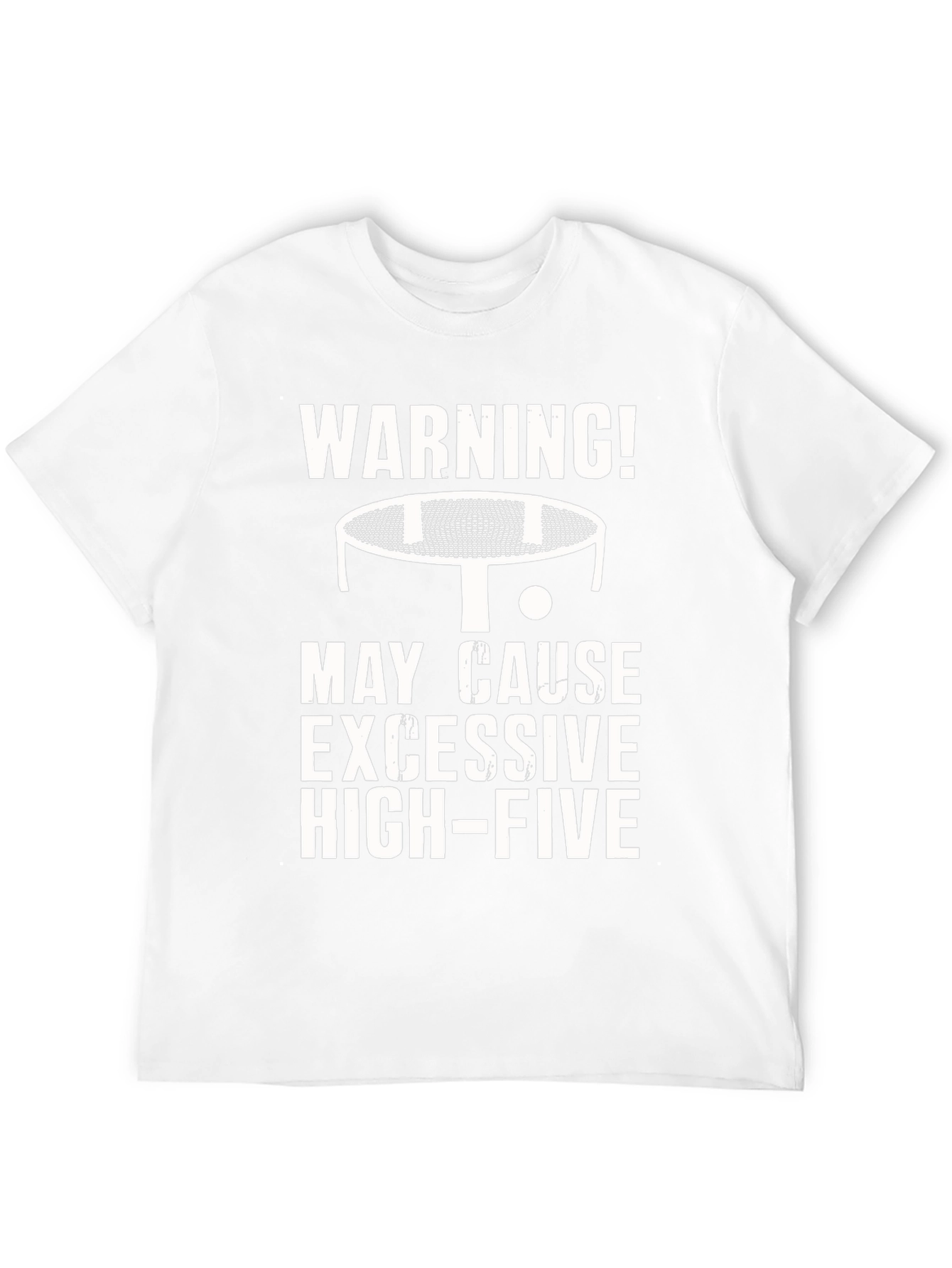 Black Warning Excessive High-Five Ping Pong T-Shirt view 12