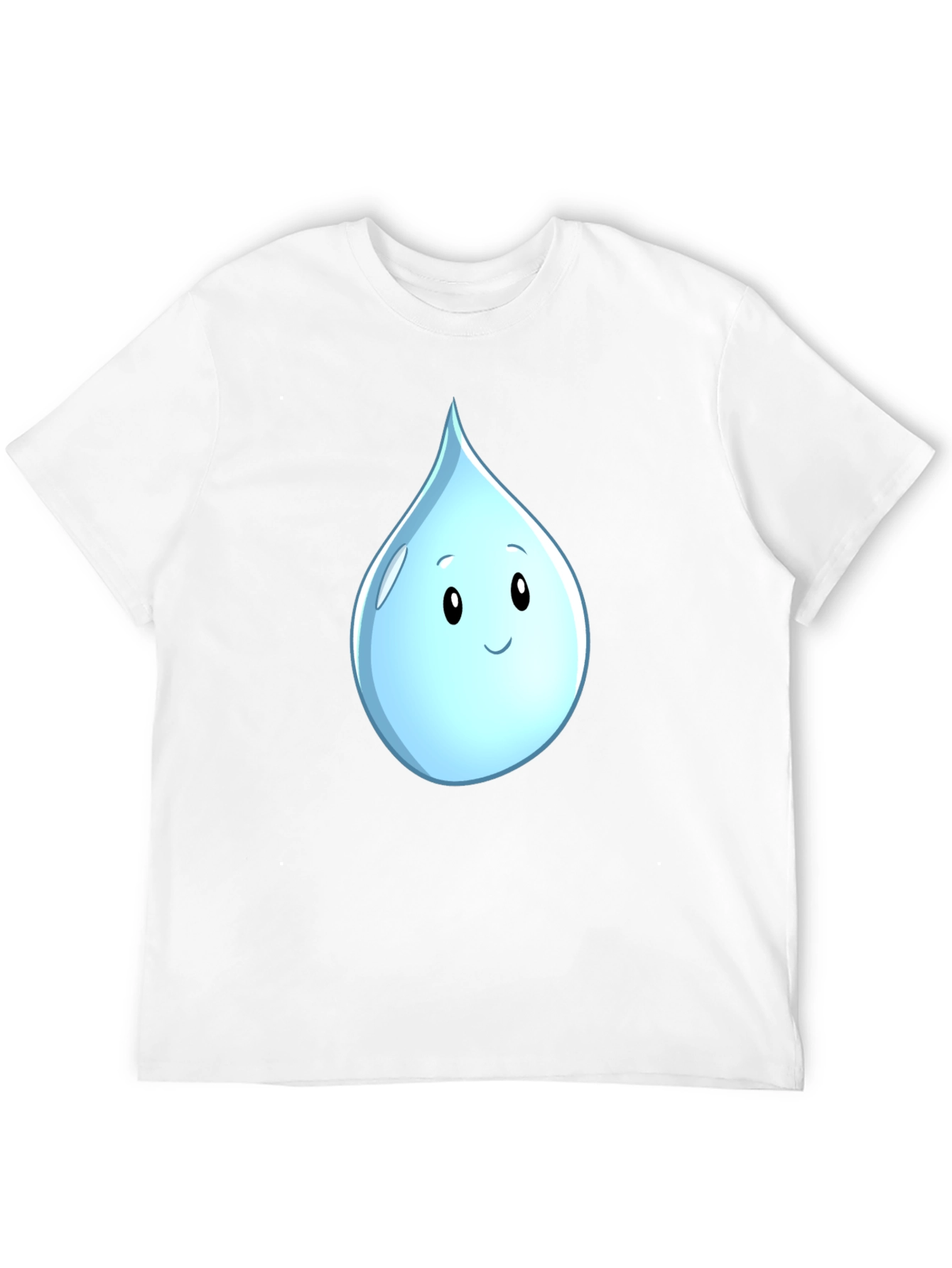 Black Cute Water Drop Graphic Black T-Shirt view 12